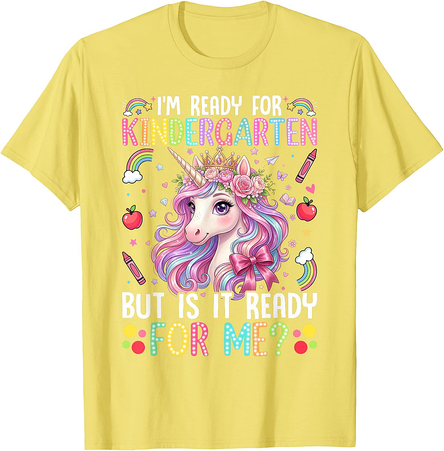  Ready for Kindergarten Unicorn Tee First Day School