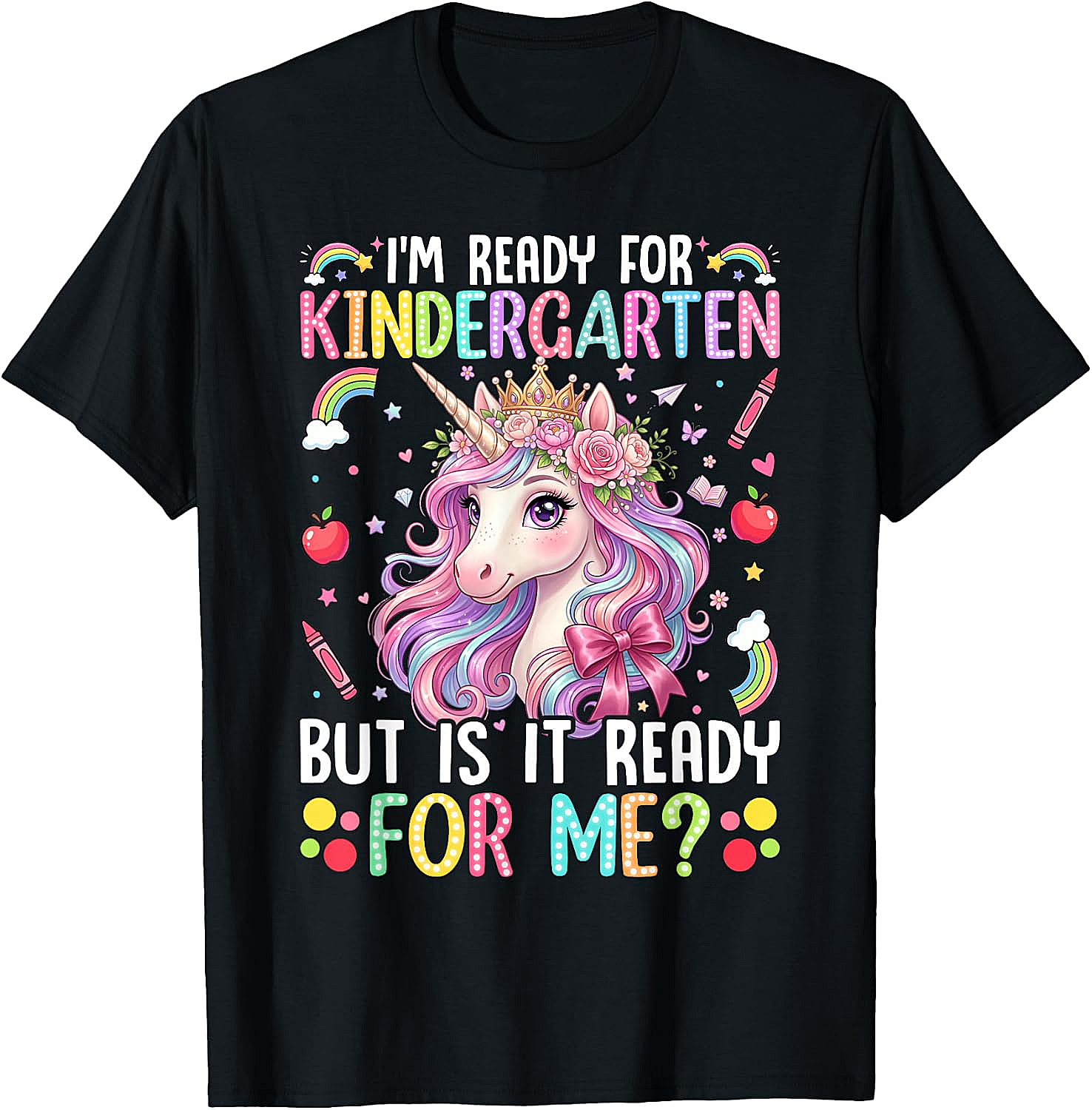 Ready for Kindergarten Unicorn Tee First Day School