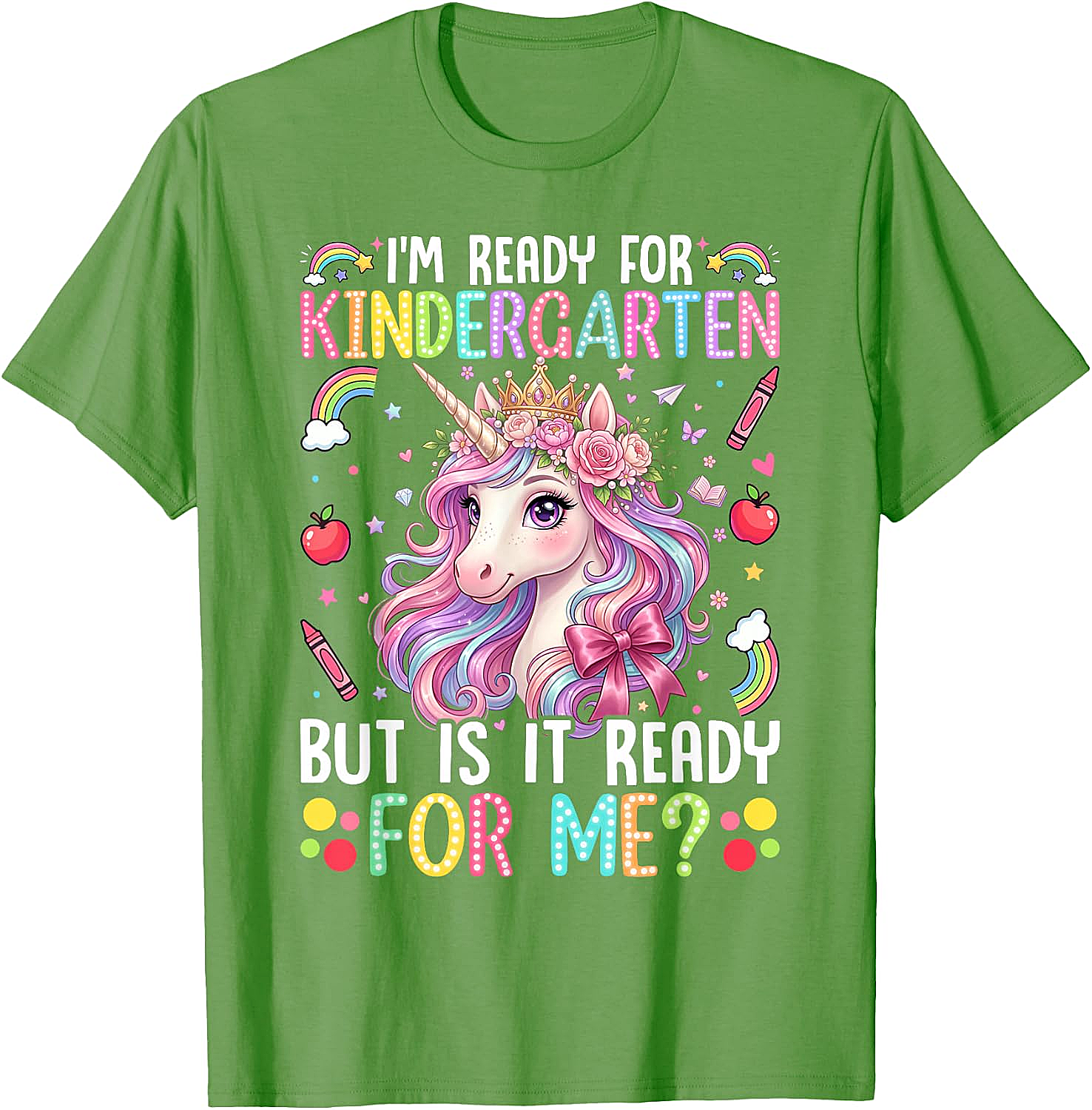  Ready for Kindergarten Unicorn Tee First Day School
