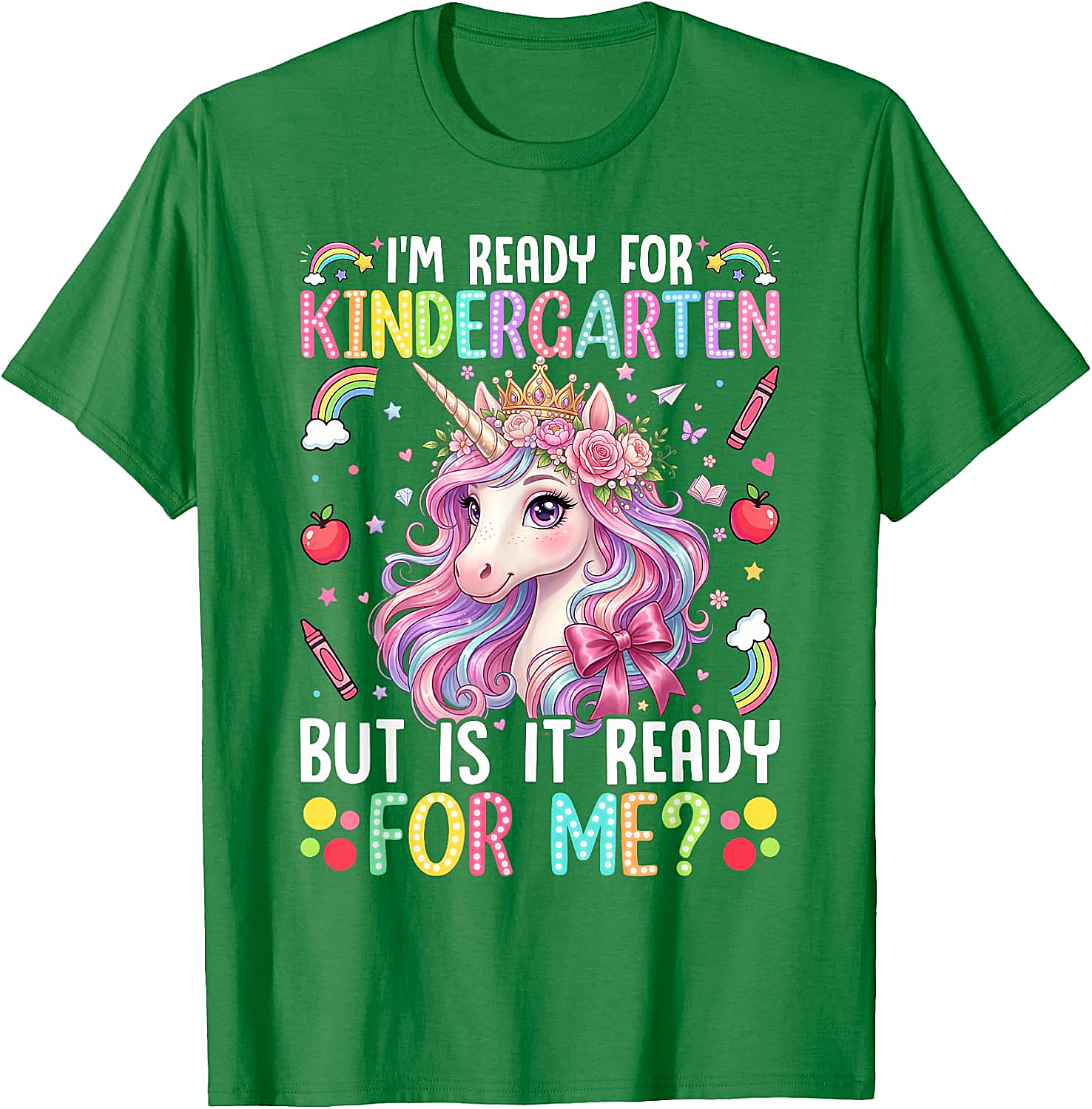  Ready for Kindergarten Unicorn Tee First Day School