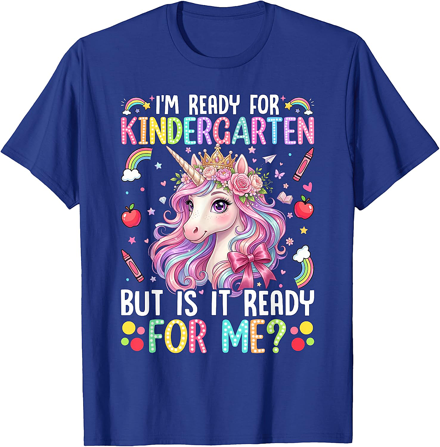  Ready for Kindergarten Unicorn Tee First Day School
