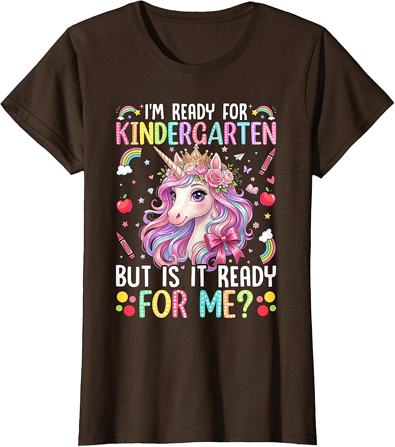  Ready for Kindergarten Unicorn Tee First Day School
