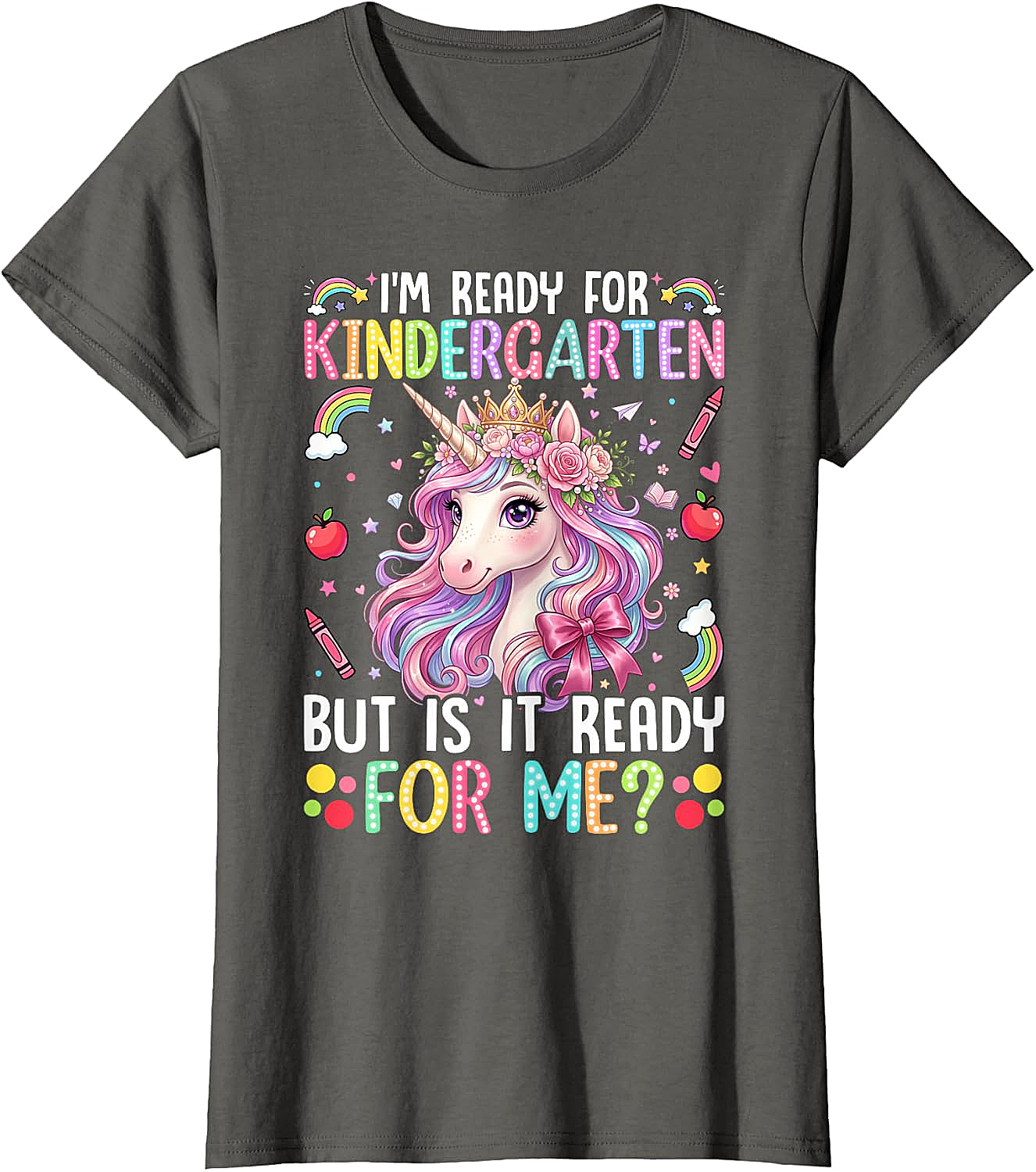  Ready for Kindergarten Unicorn Tee First Day School