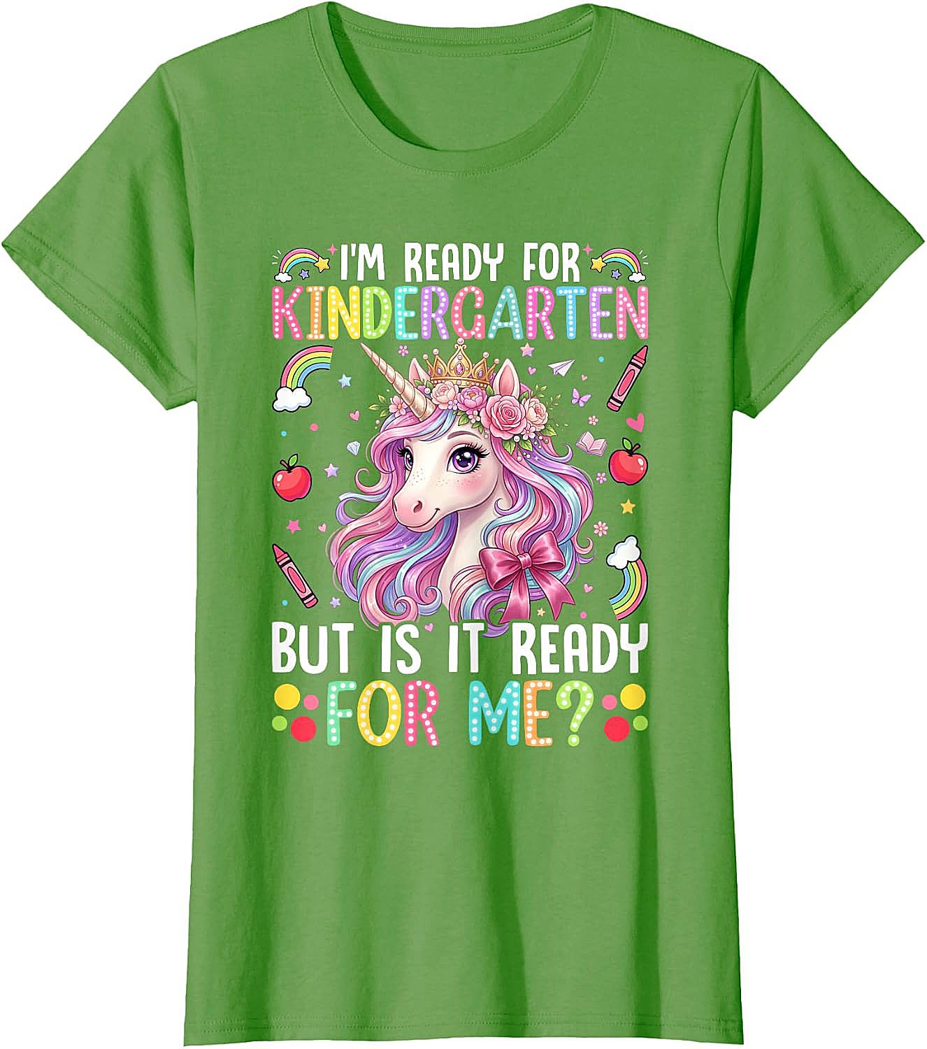  Ready for Kindergarten Unicorn Tee First Day School