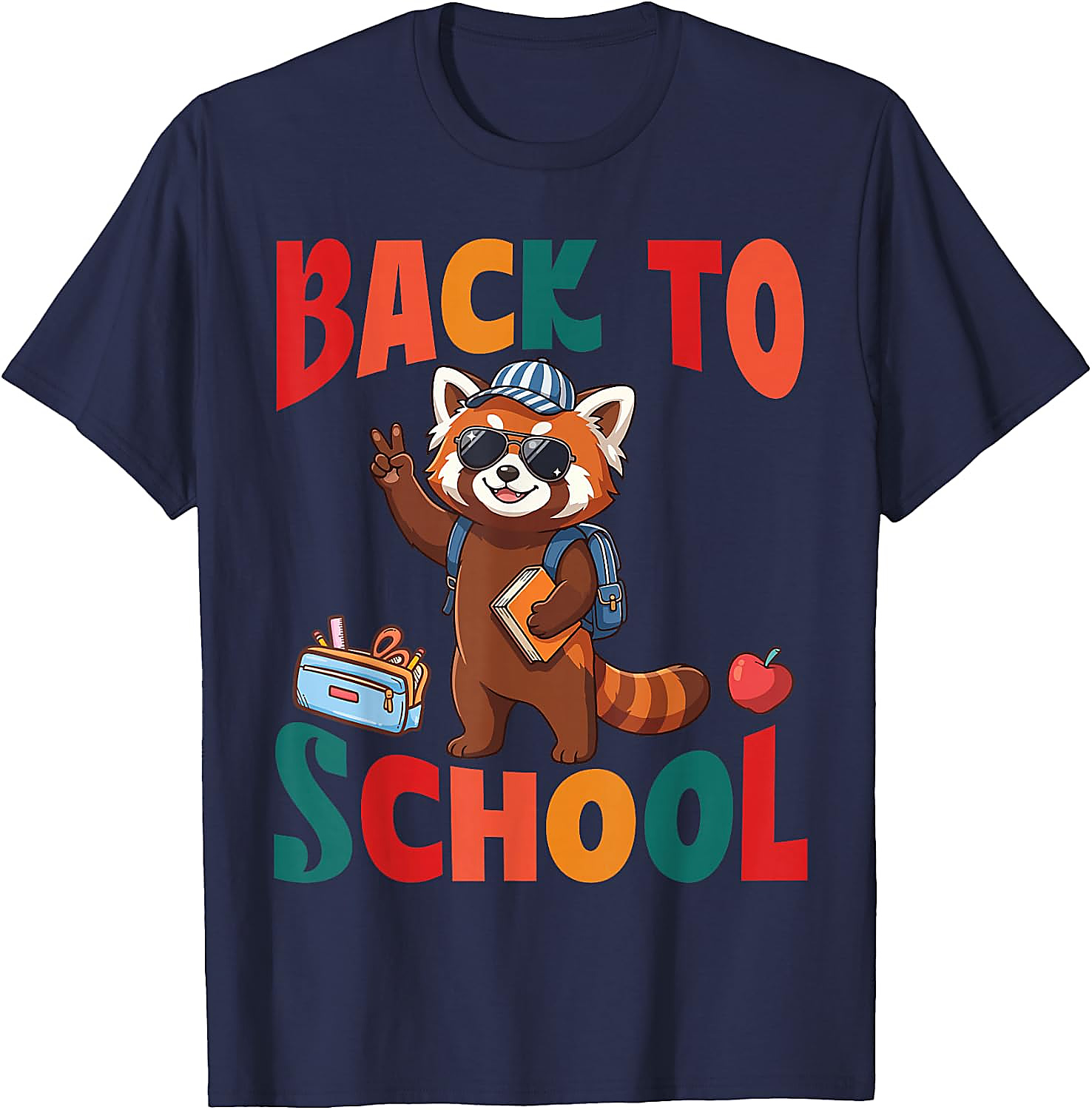 Back to School Red Panda T-Shirt | Funny First Day Tee