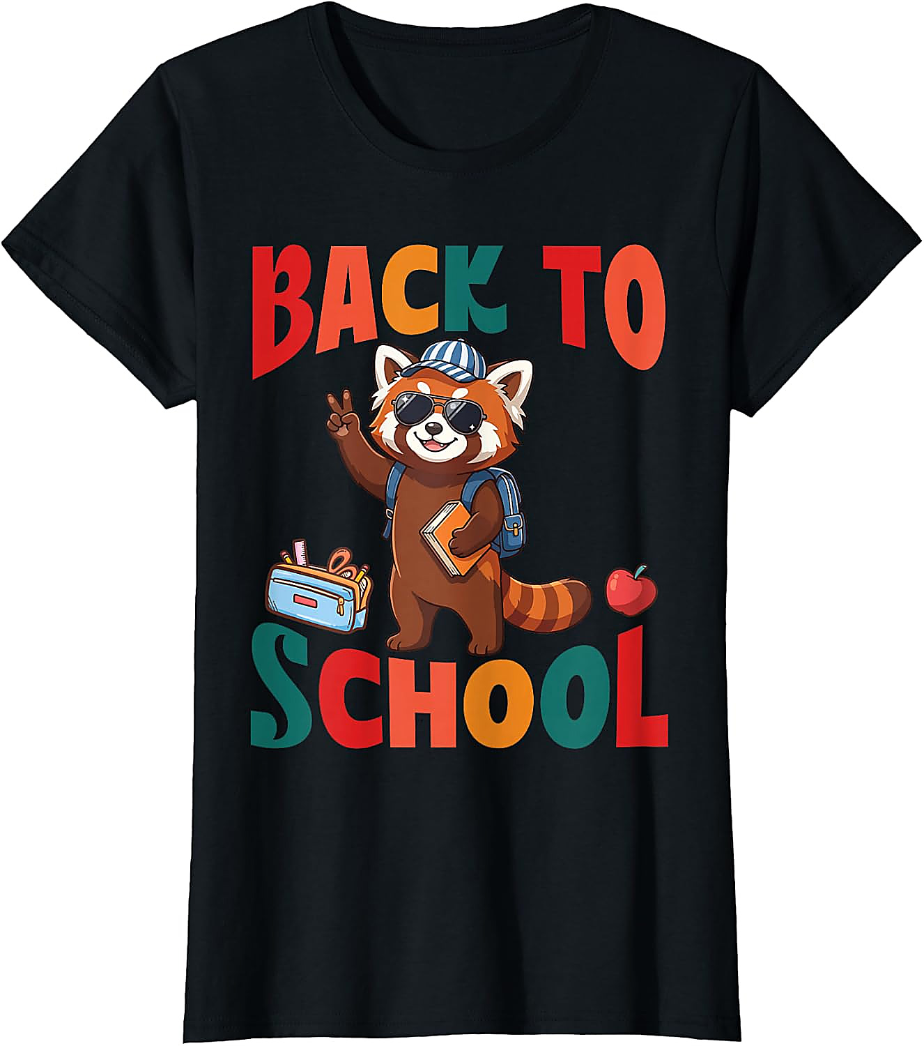Back to School Red Panda T-Shirt | Funny First Day Tee