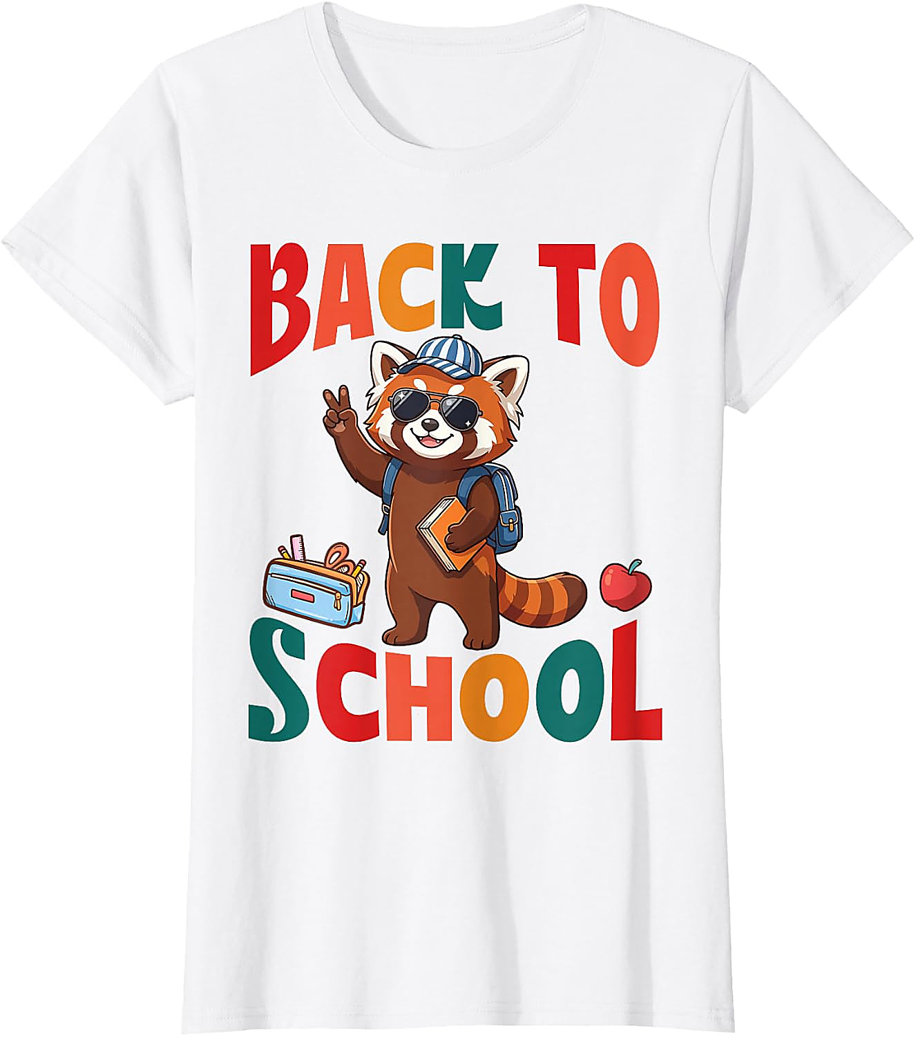 Back to School Red Panda T-Shirt | Funny First Day Tee