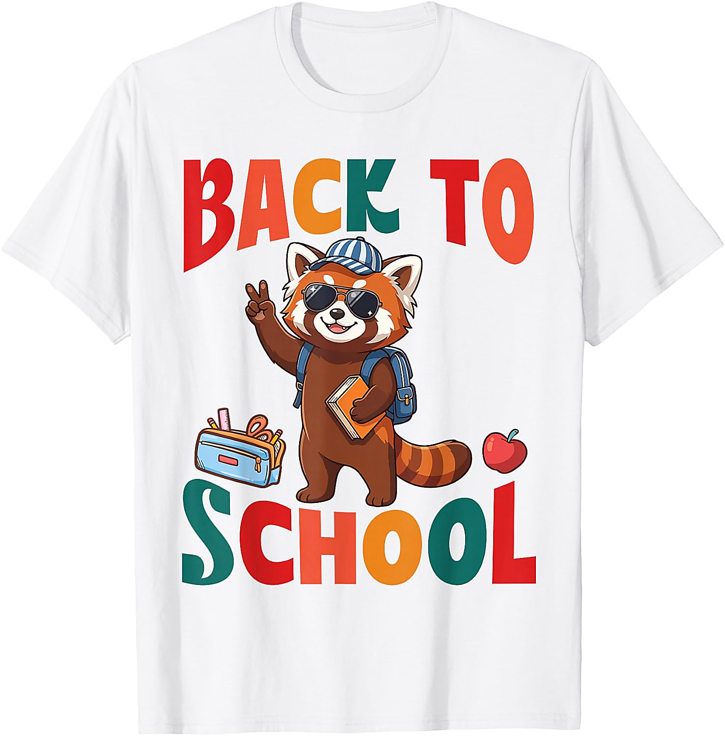 Back to School Red Panda T-Shirt | Funny First Day Tee