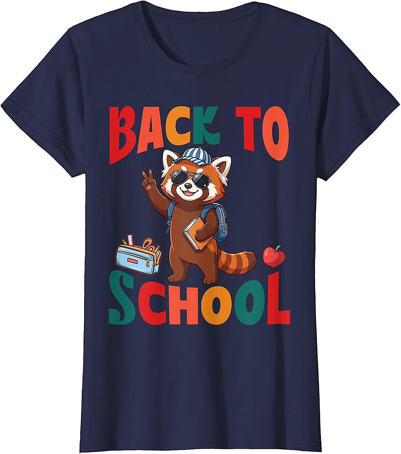 Back to School Red Panda T-Shirt | Funny First Day Tee