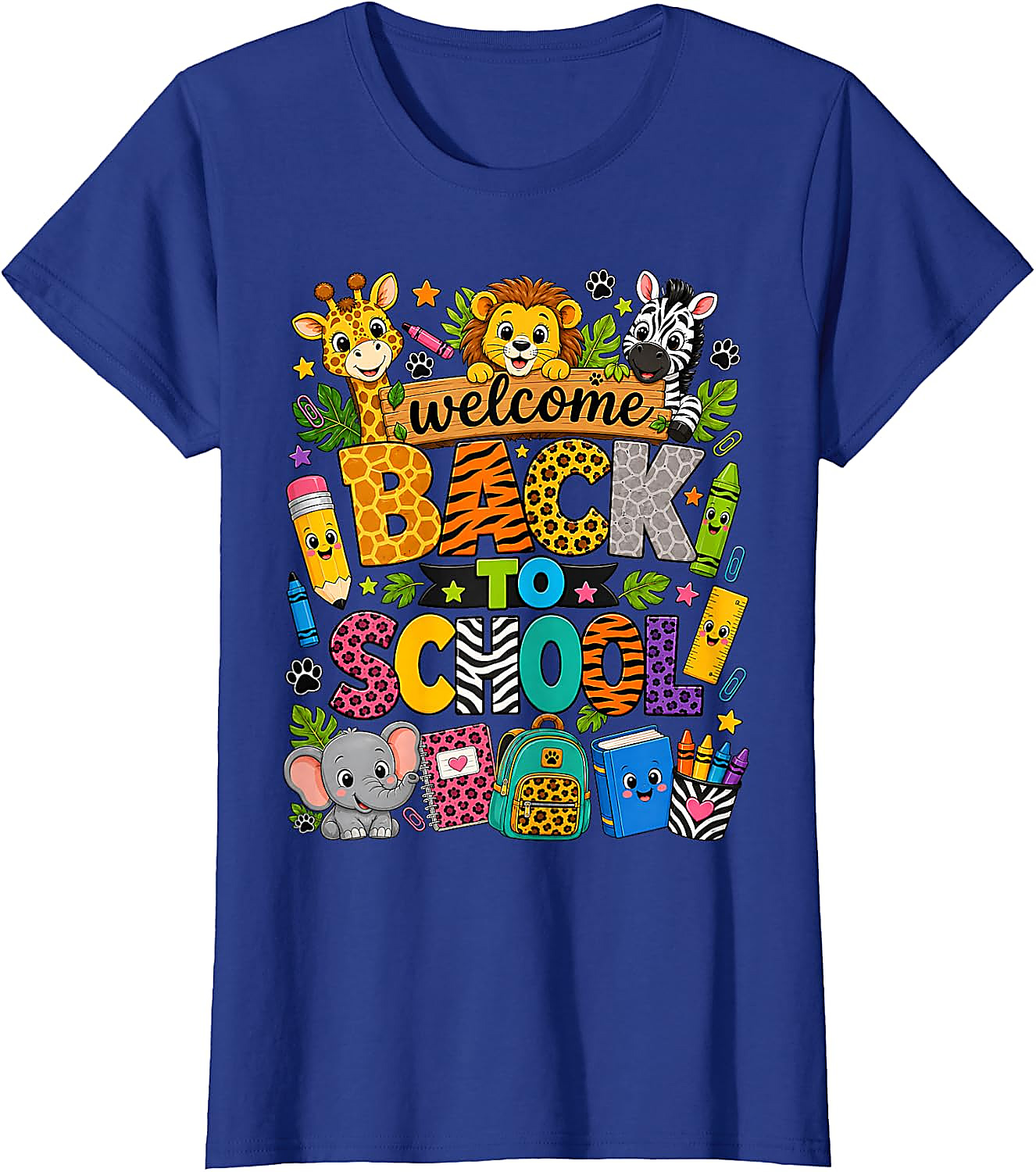 Back to School Safari Animals T-Shirt for Kids & Teachers