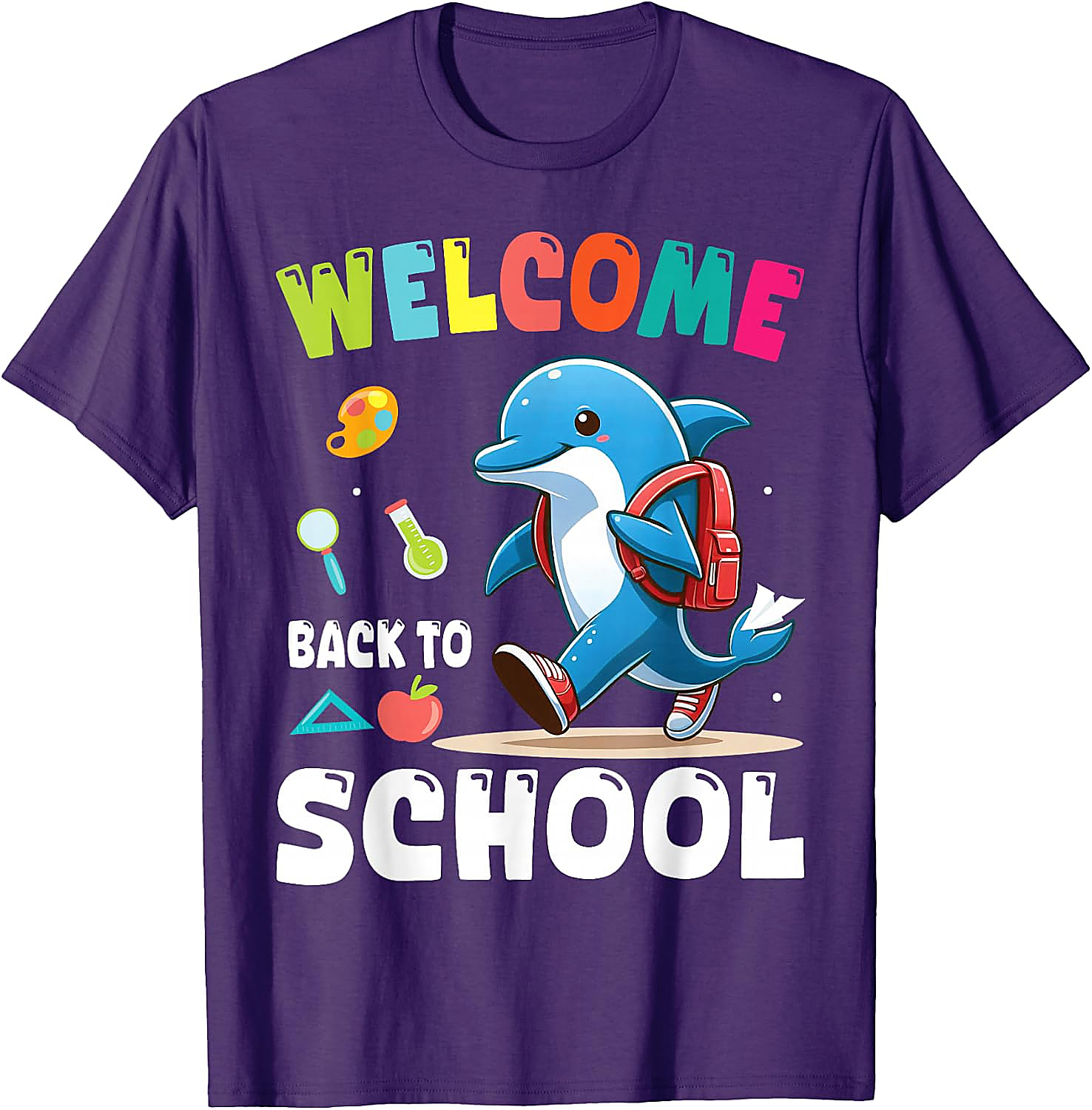 Back to School Dolphin T-Shirt | Cute Student Graphic Tee