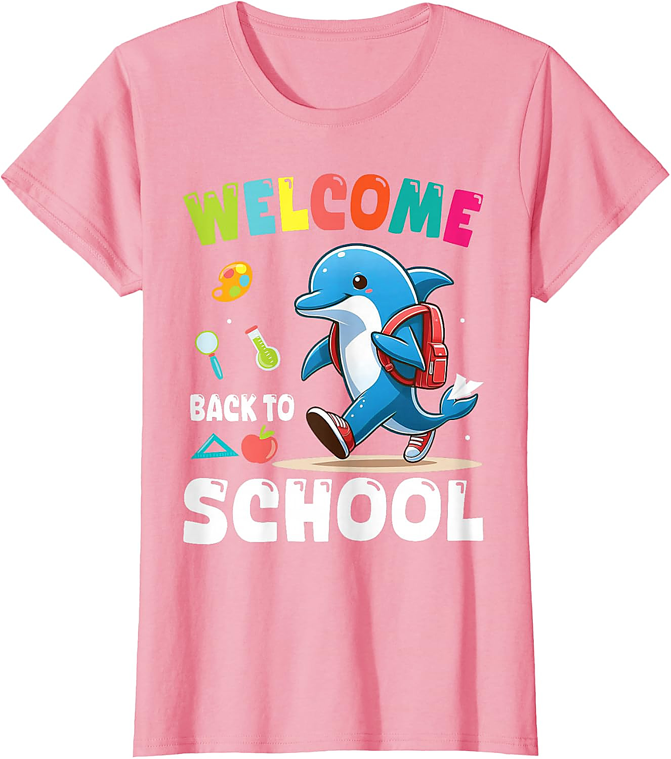 Back to School Dolphin T-Shirt | Cute Student Graphic Tee