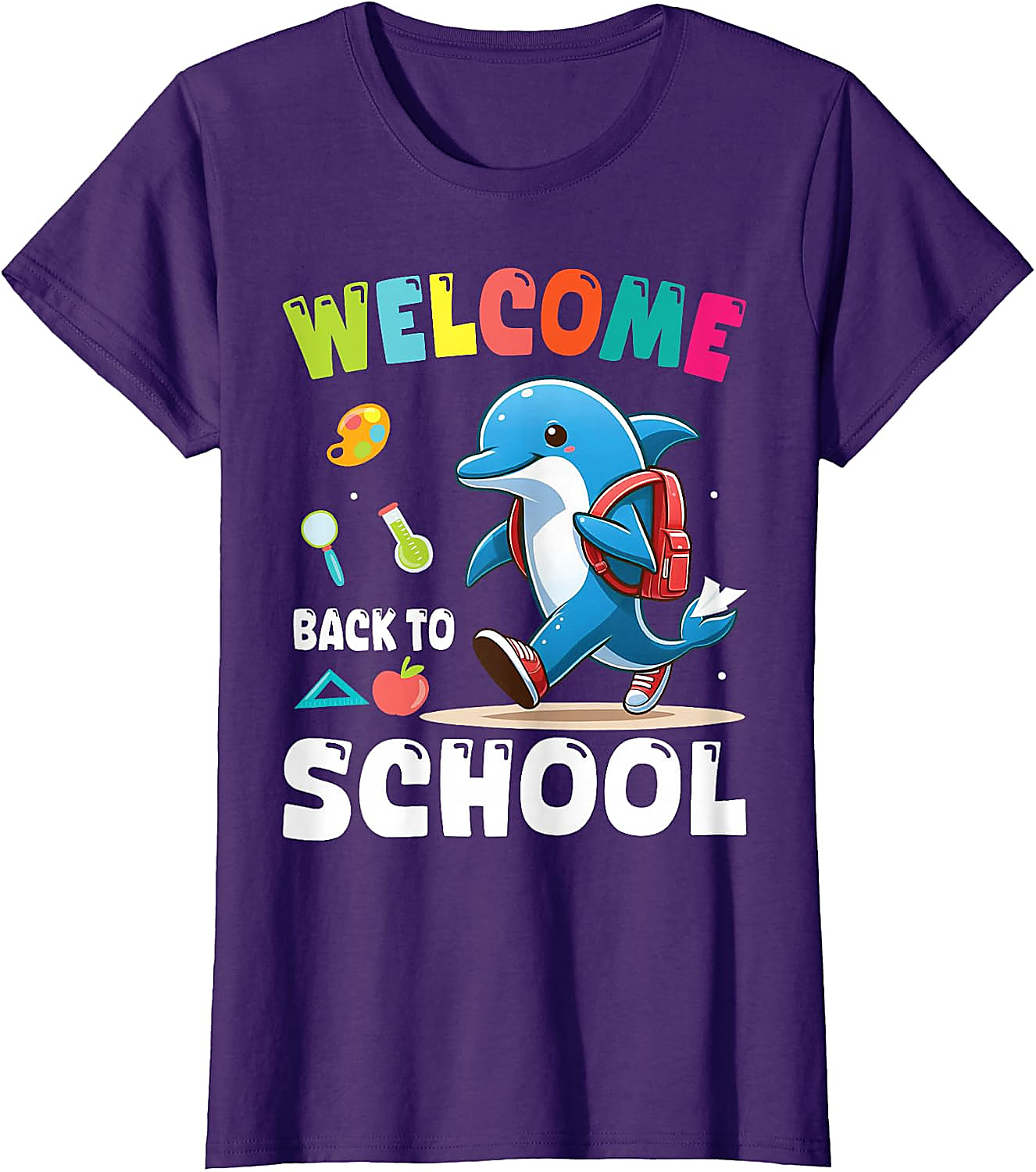 Back to School Dolphin T-Shirt | Cute Student Graphic Tee