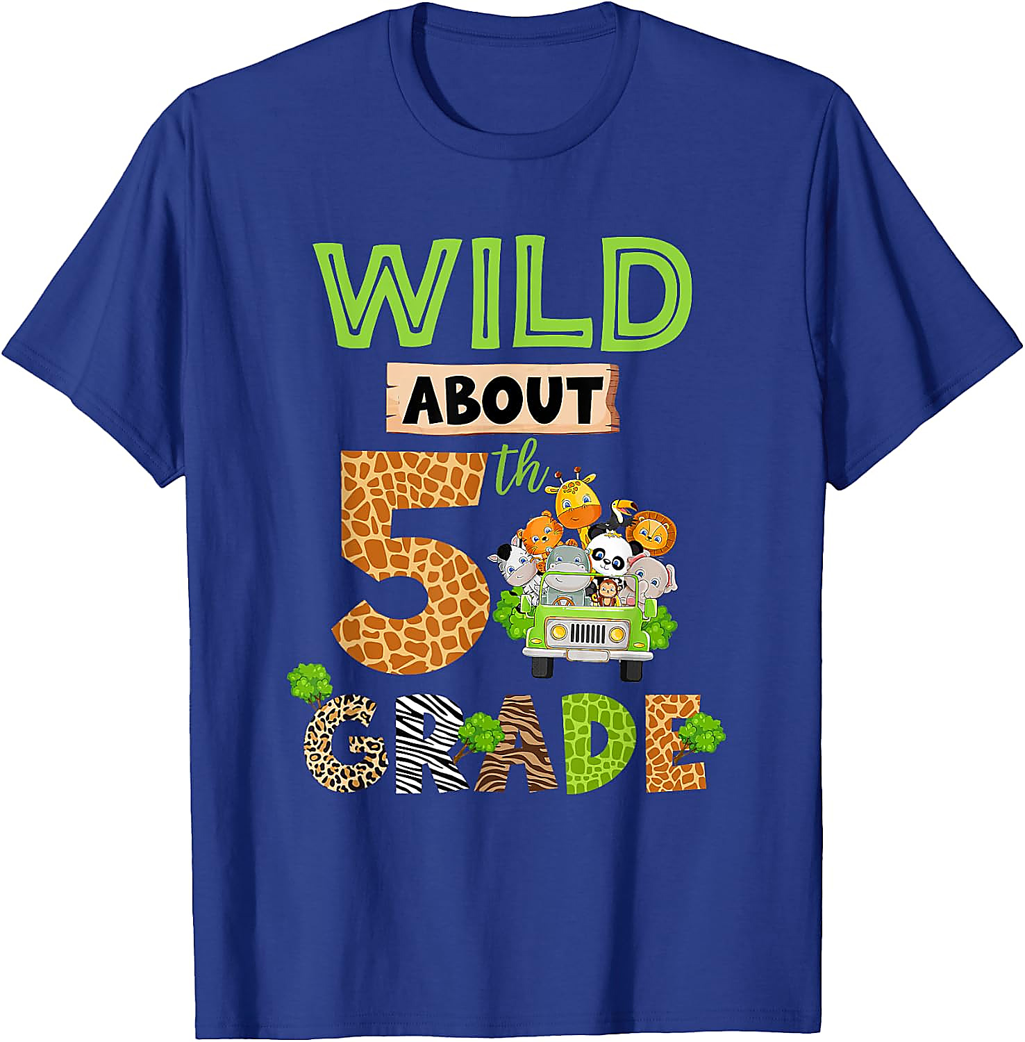 Wild About 5th Grade T-Shirt | Back to School Kids Tee