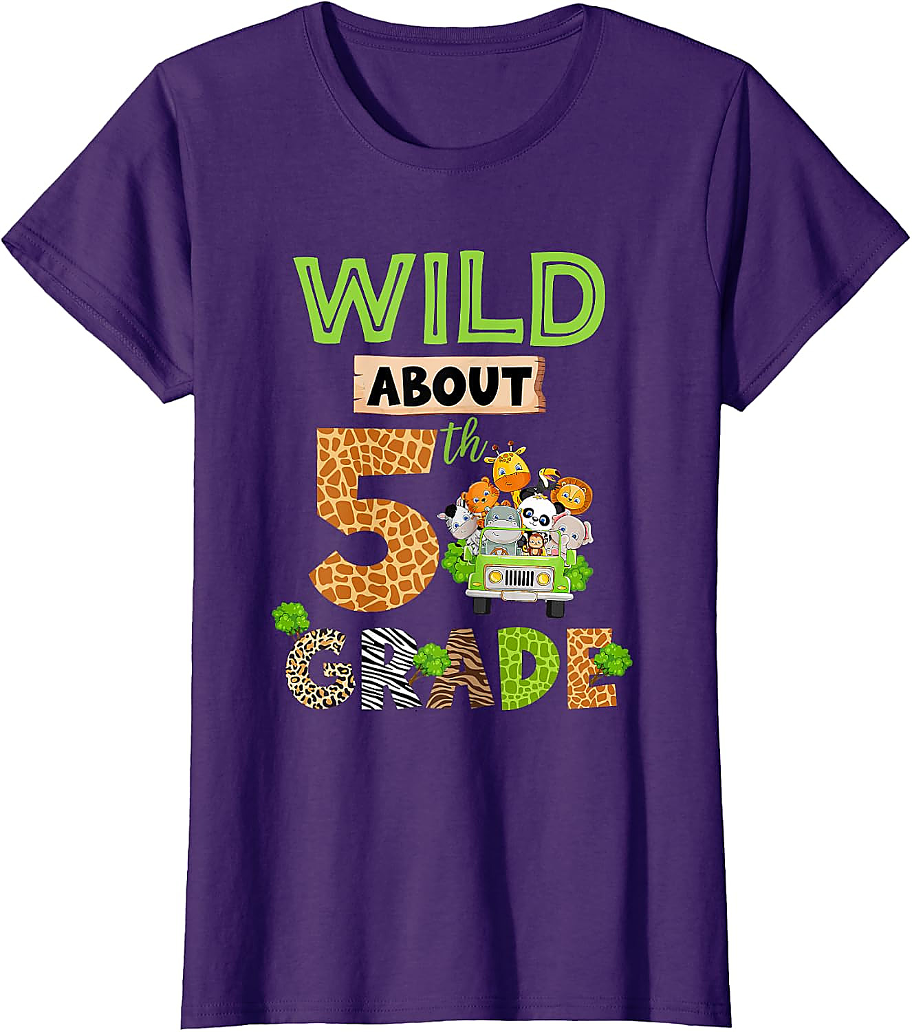 Wild About 5th Grade T-Shirt | Back to School Kids Tee