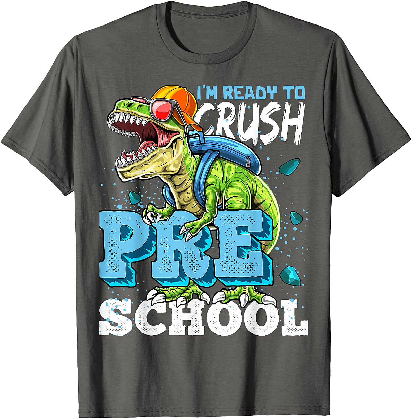 Ready to Crush Preschool Dinosaur T-Shirt | Kids Back to School Tee