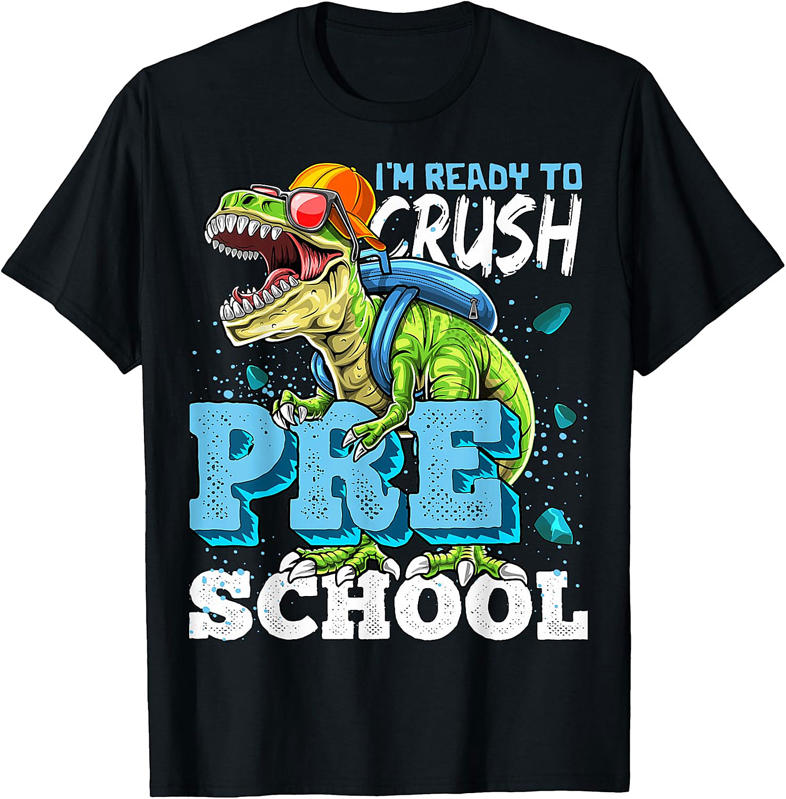 Ready to Crush Preschool Dinosaur T-Shirt | Kids Back to School Tee