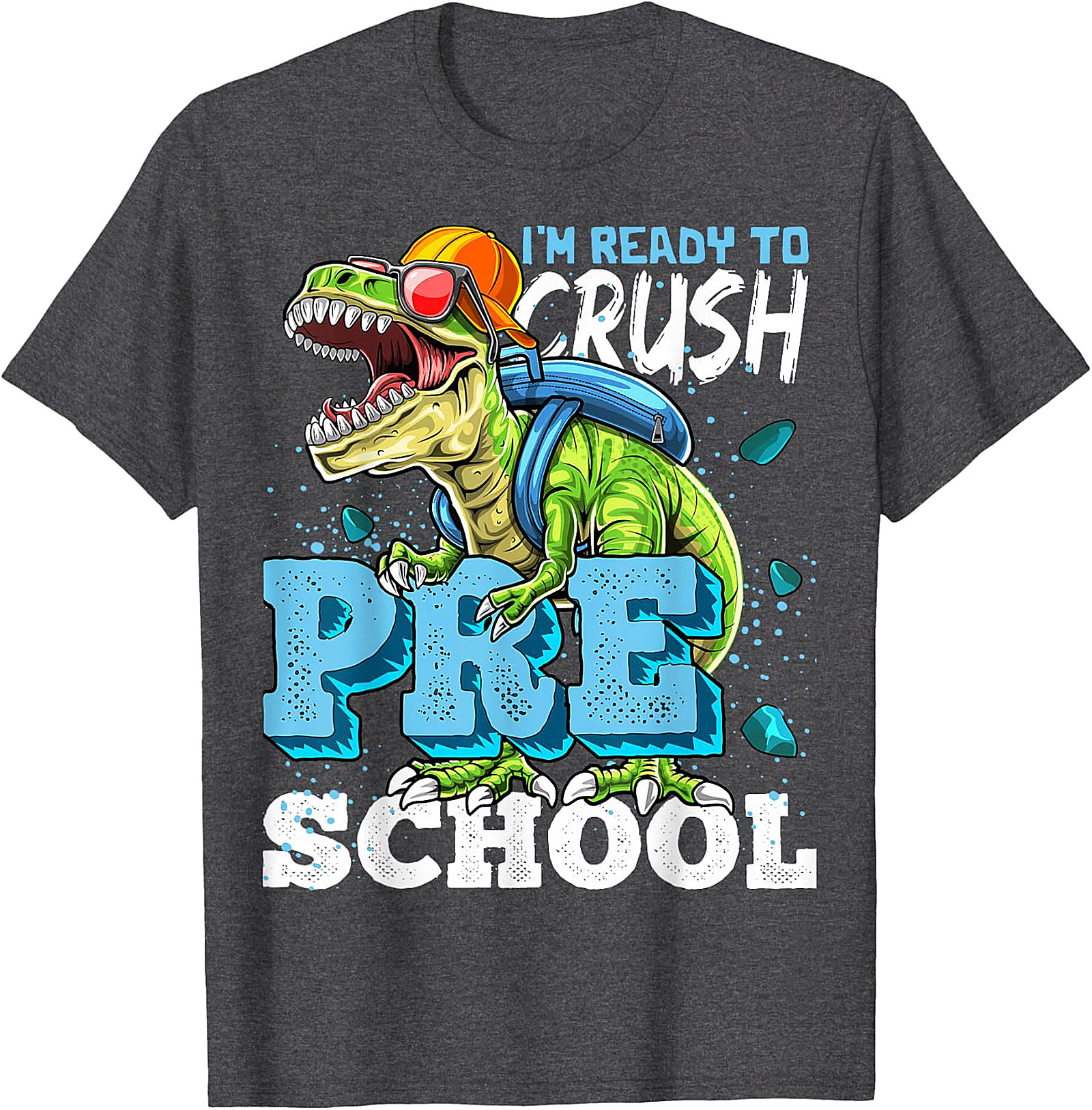 Ready to Crush Preschool Dinosaur T-Shirt | Kids Back to School Tee