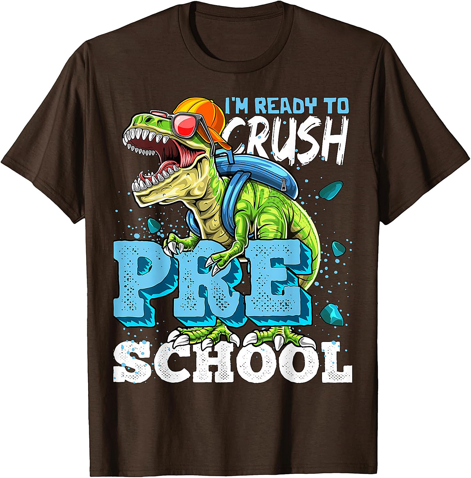 Ready to Crush Preschool Dinosaur T-Shirt | Kids Back to School Tee