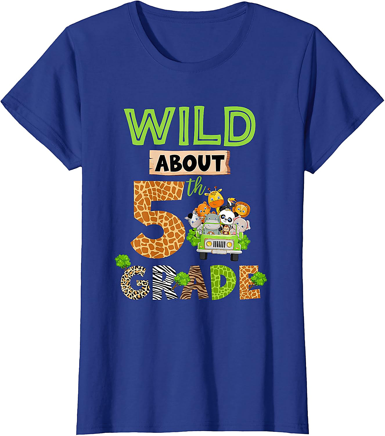 Wild About 5th Grade T-Shirt | Back to School Kids Tee