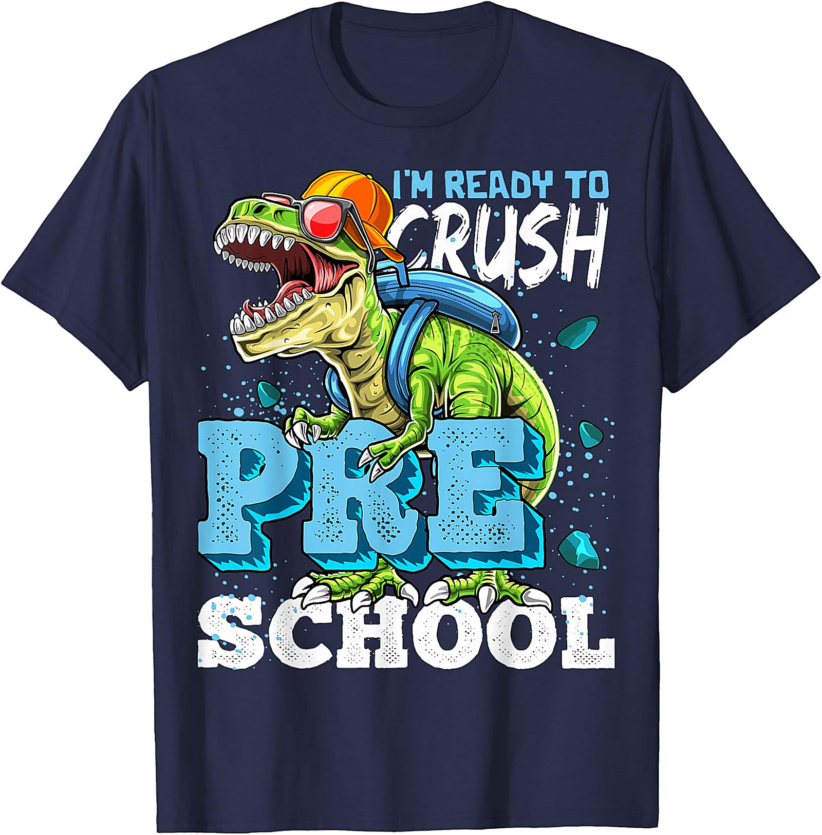 Ready to Crush Preschool Dinosaur T-Shirt | Kids Back to School Tee