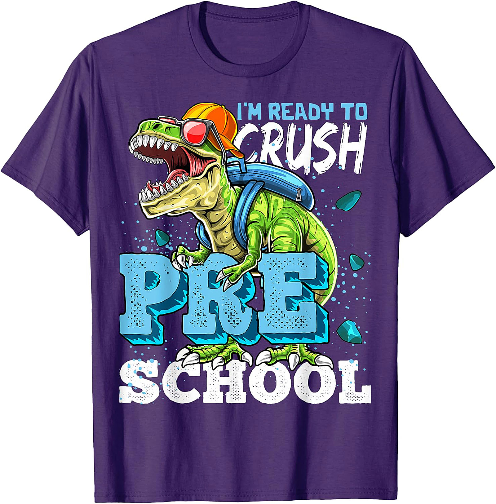 Ready to Crush Preschool Dinosaur T-Shirt | Kids Back to School Tee