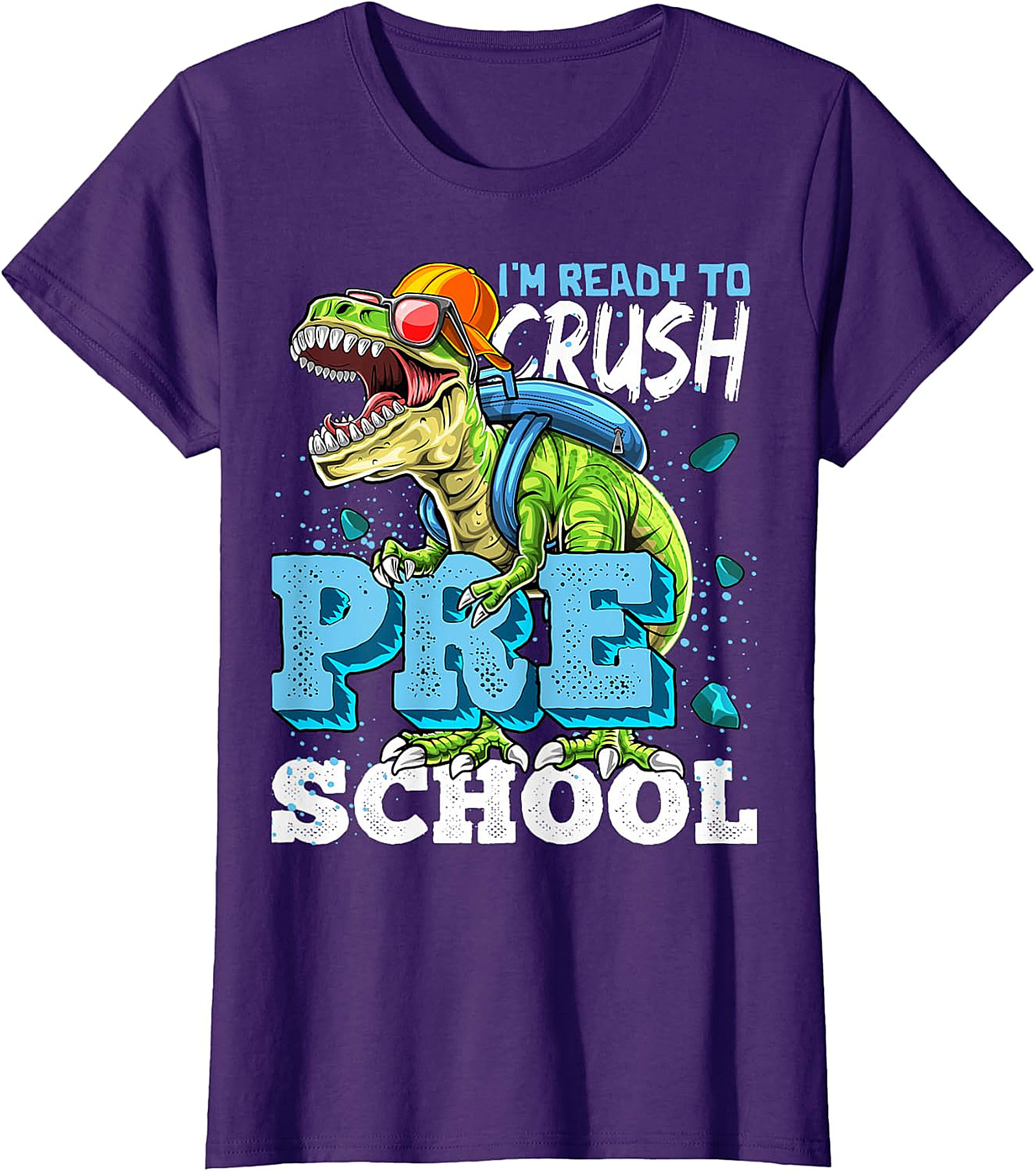 Ready to Crush Preschool Dinosaur T-Shirt | Kids Back to School Tee