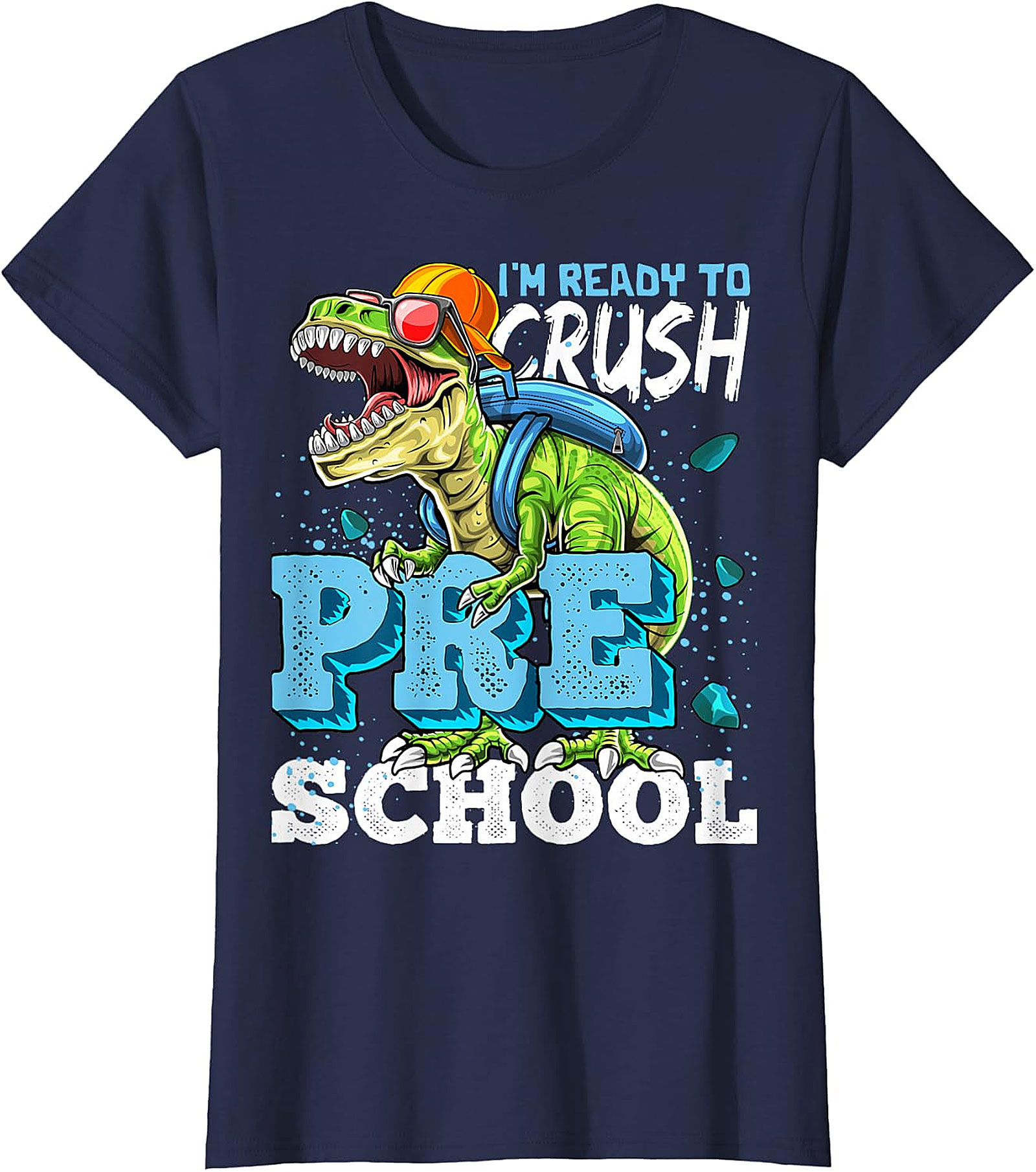 Ready to Crush Preschool Dinosaur T-Shirt | Kids Back to School Tee
