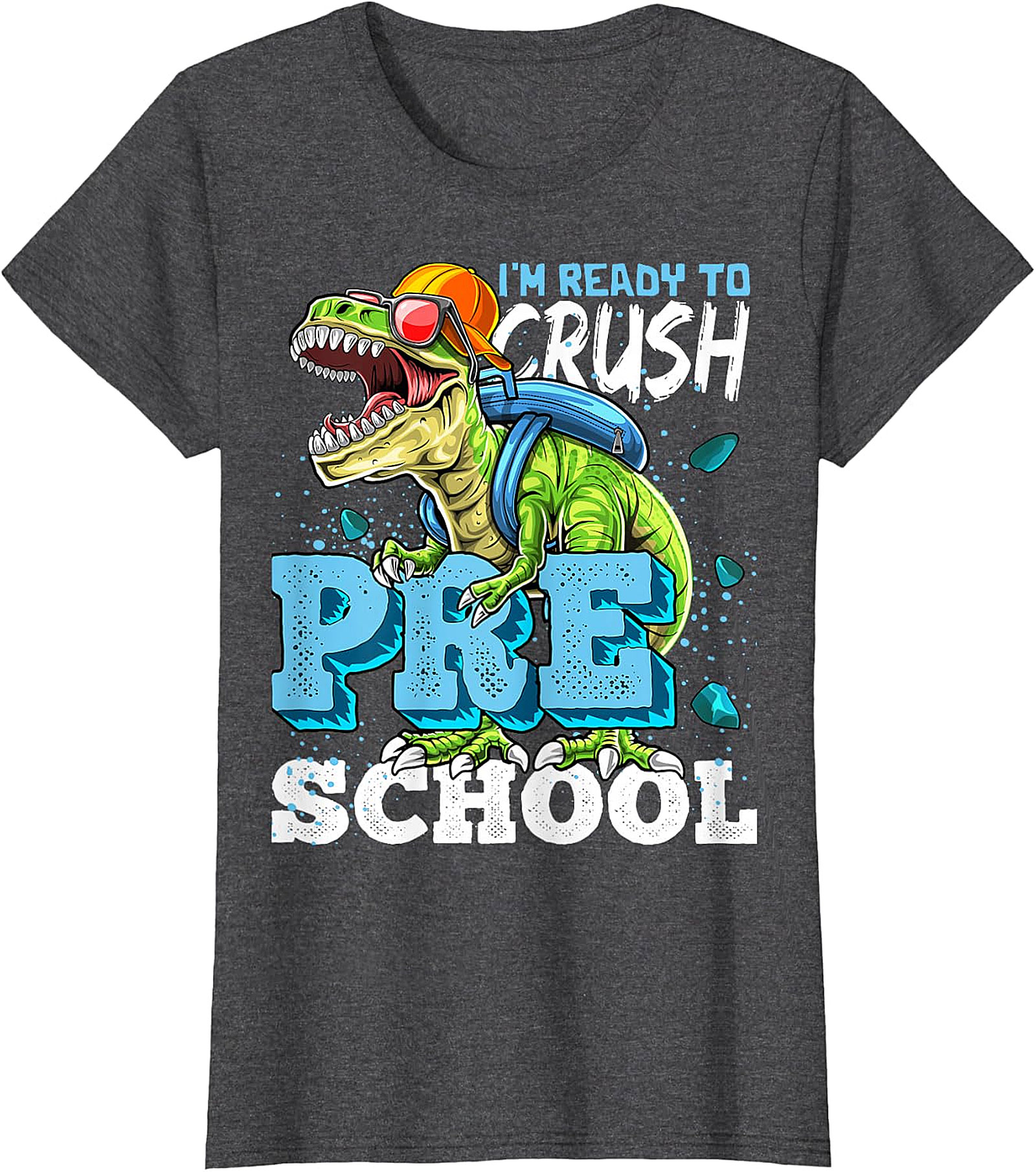 Ready to Crush Preschool Dinosaur T-Shirt | Kids Back to School Tee