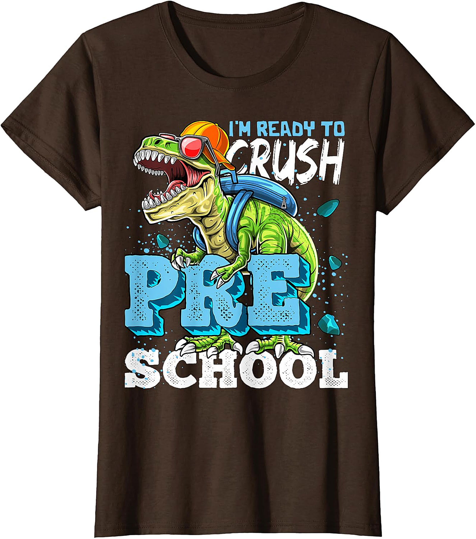 Ready to Crush Preschool Dinosaur T-Shirt | Kids Back to School Tee