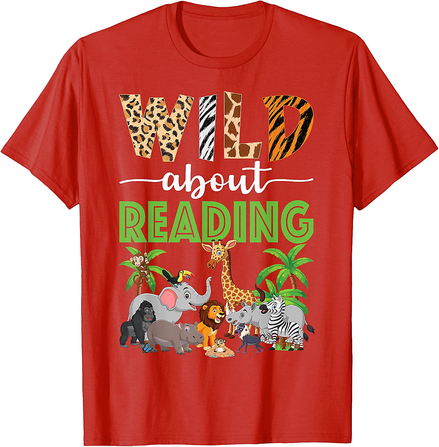 Wild About Reading Teacher T-Shirt | Back to School Tee