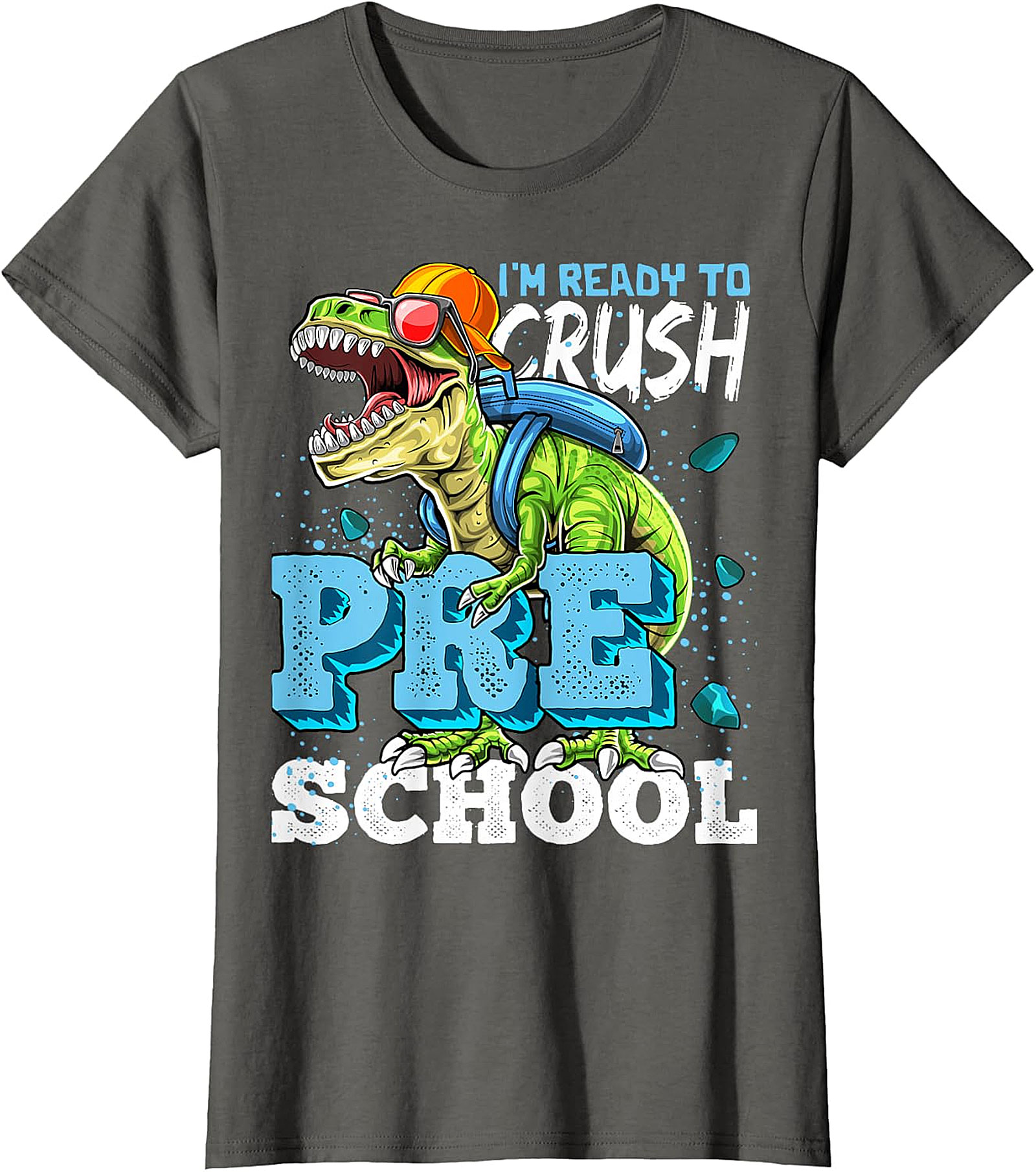 Ready to Crush Preschool Dinosaur T-Shirt | Kids Back to School Tee