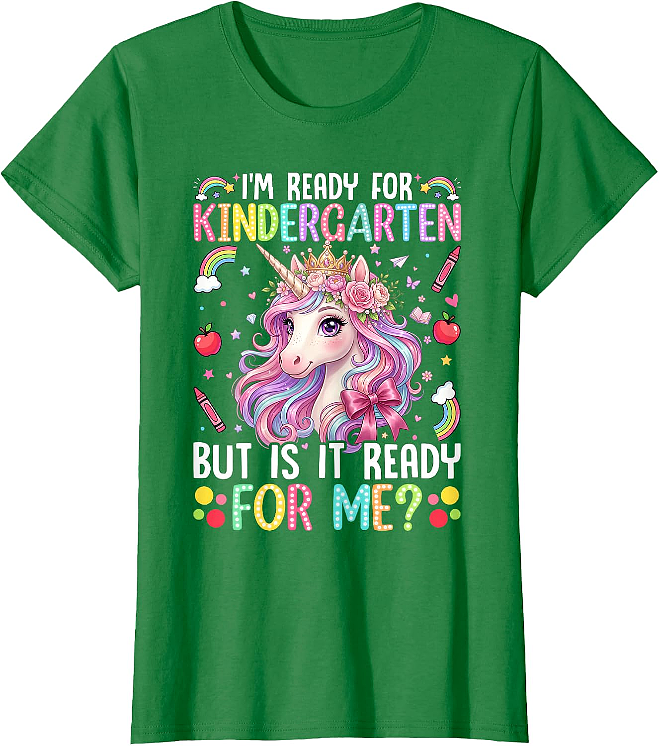  Ready for Kindergarten Unicorn Tee First Day School