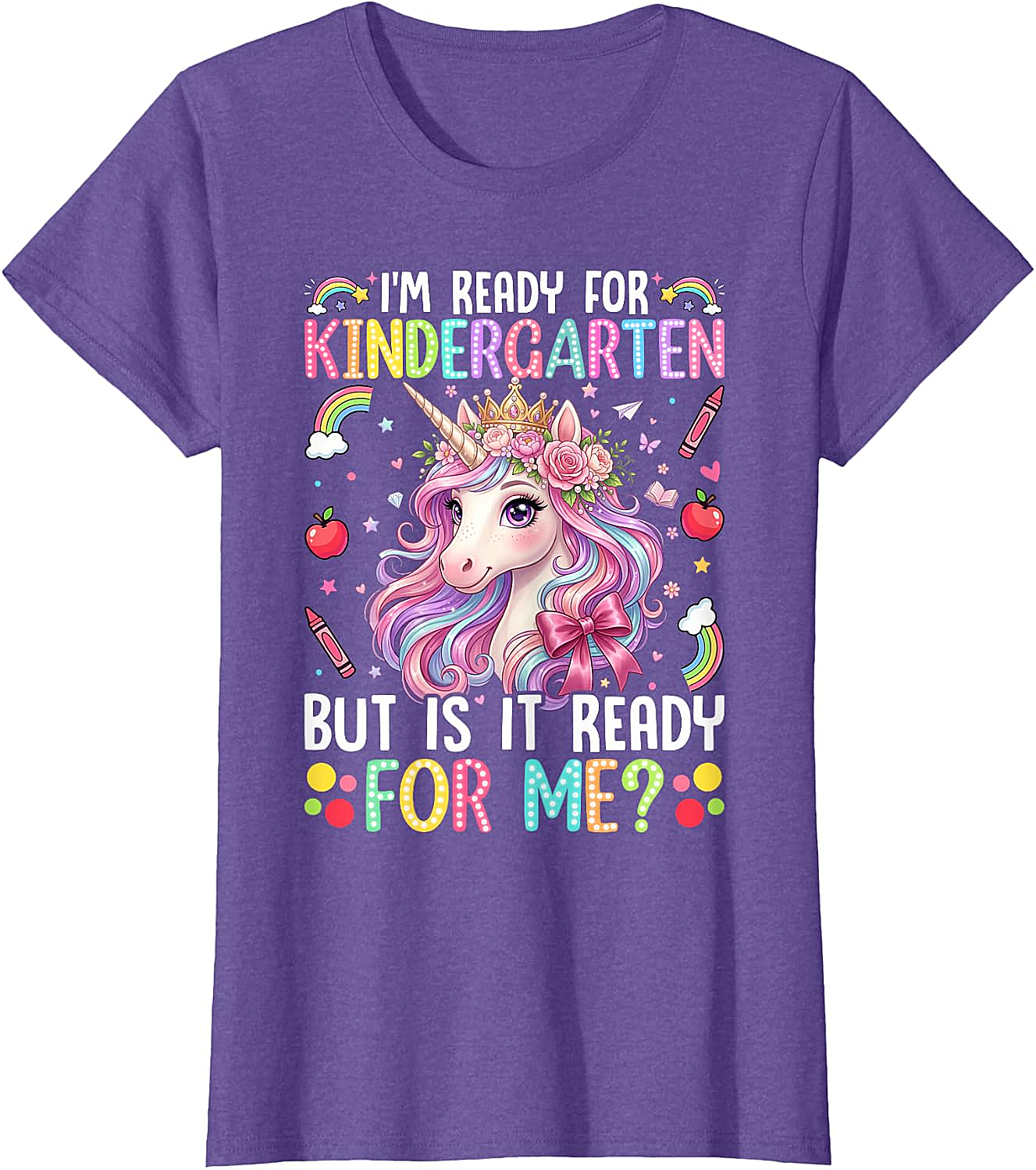  Ready for Kindergarten Unicorn Tee First Day School