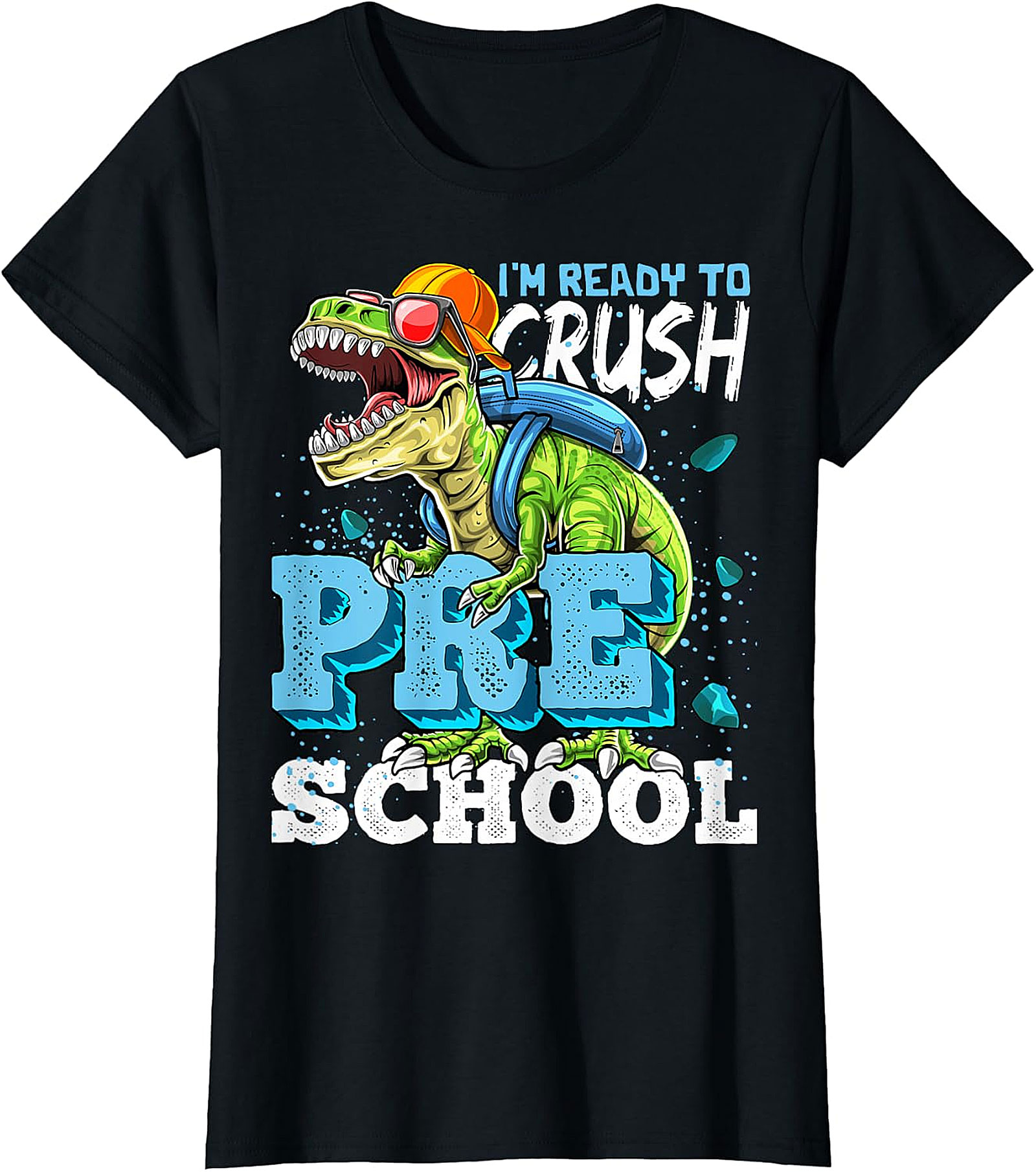 Ready to Crush Preschool Dinosaur T-Shirt | Kids Back to School Tee