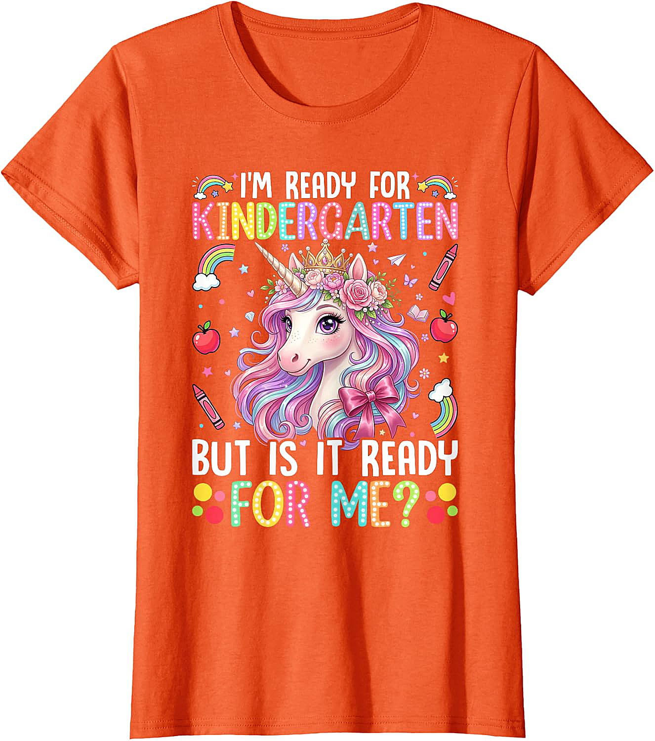  Ready for Kindergarten Unicorn Tee First Day School