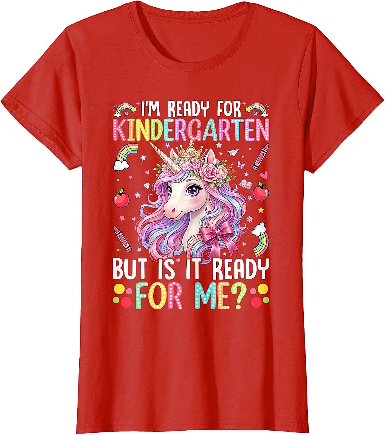  Ready for Kindergarten Unicorn Tee First Day School