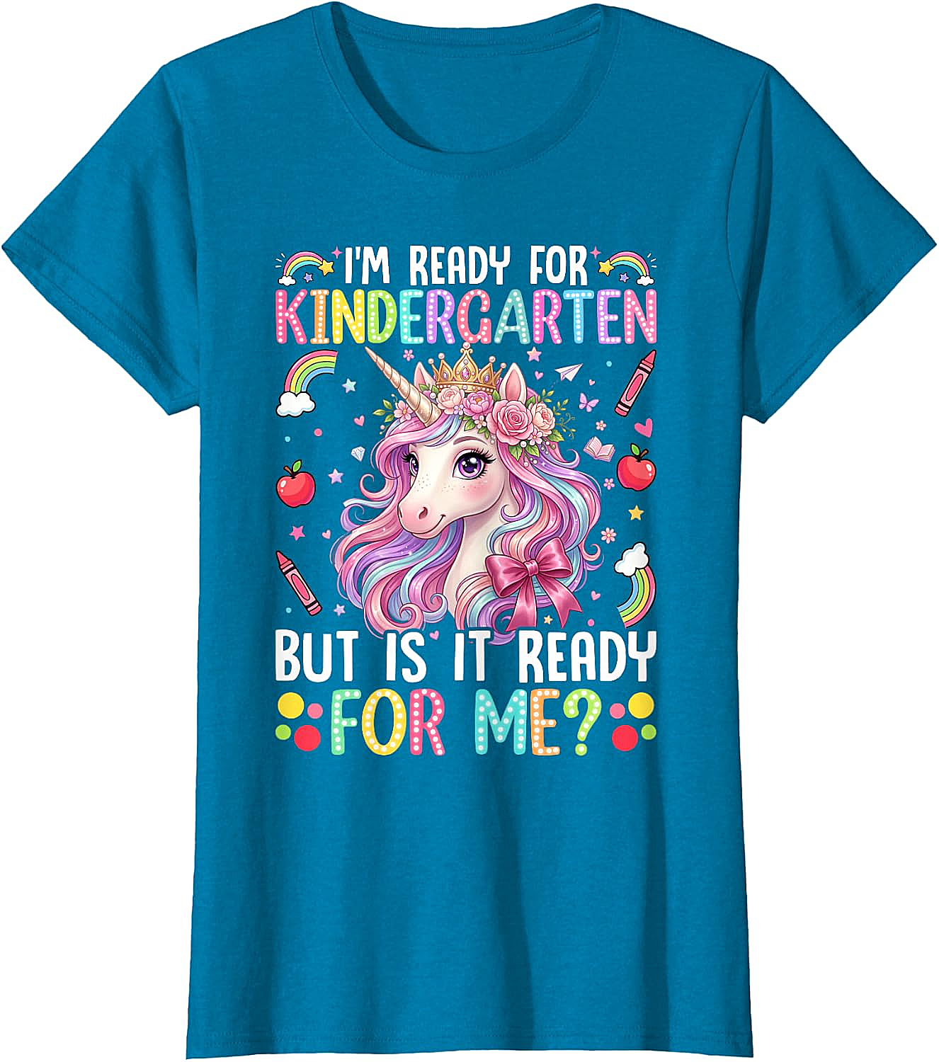  Ready for Kindergarten Unicorn Tee First Day School