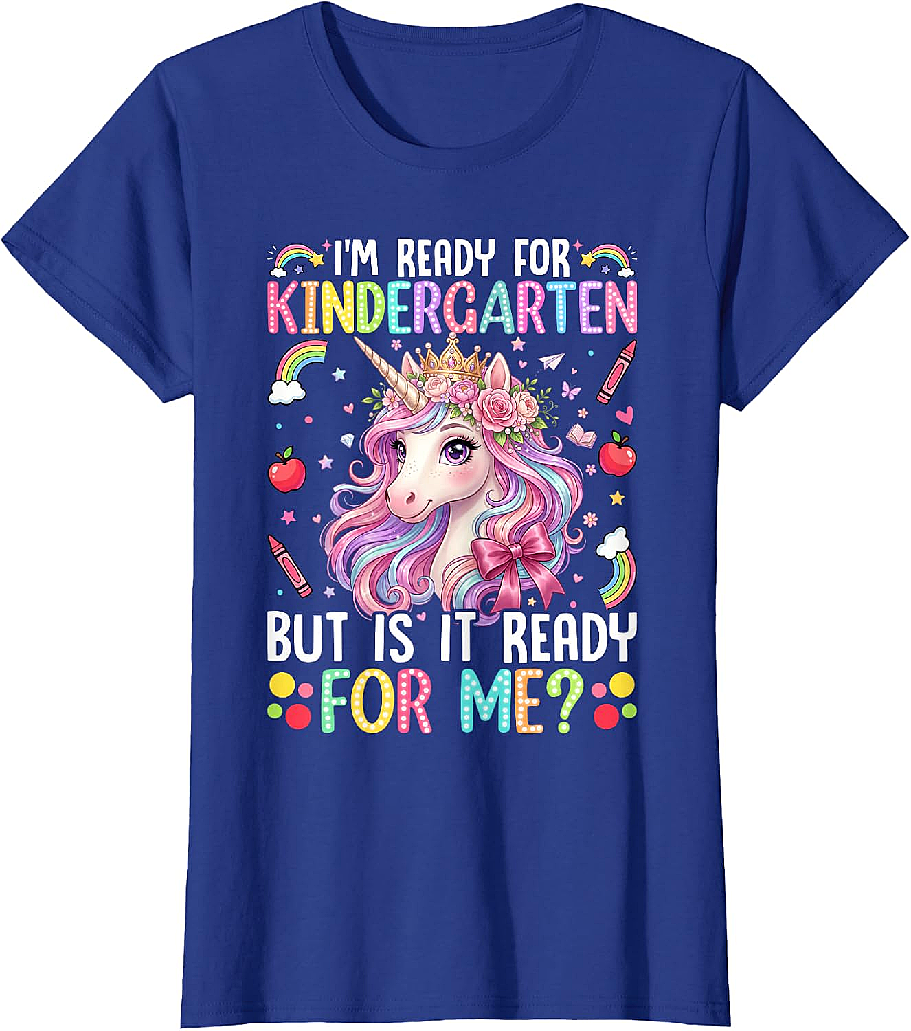  Ready for Kindergarten Unicorn Tee First Day School