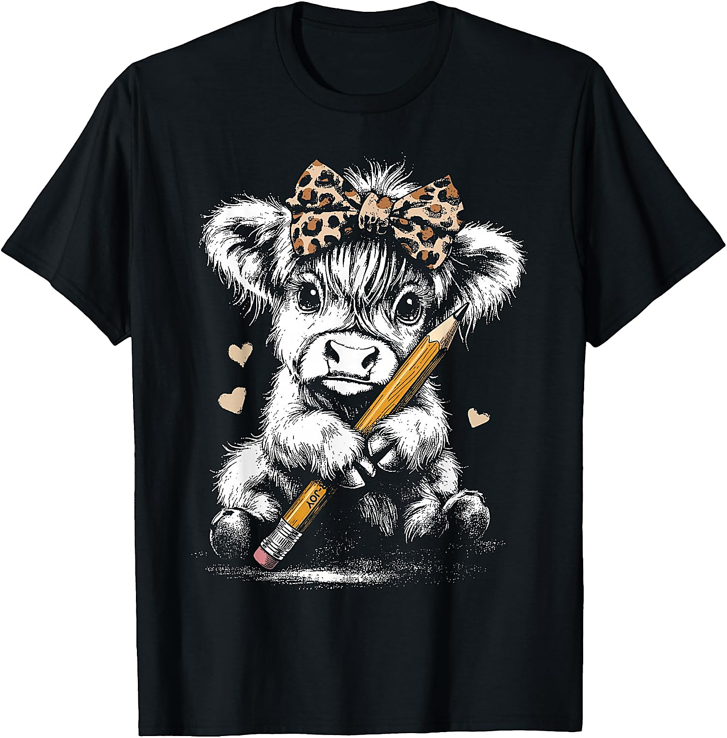 Highland Cow Teacher T-Shirt | Cute Back to School Tee