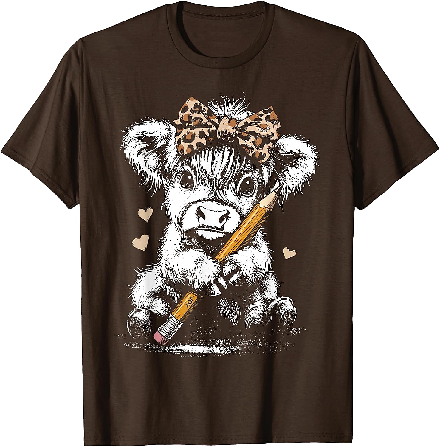 Highland Cow Teacher T-Shirt | Cute Back to School Tee