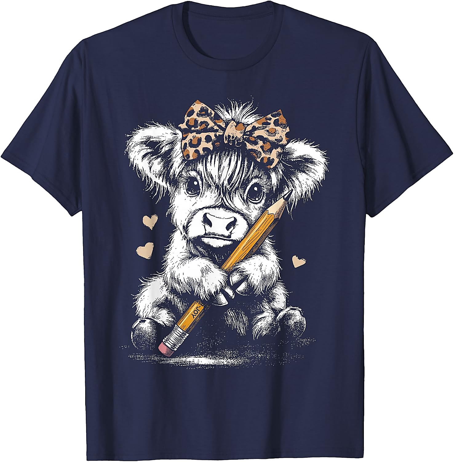 Highland Cow Teacher T-Shirt | Cute Back to School Tee