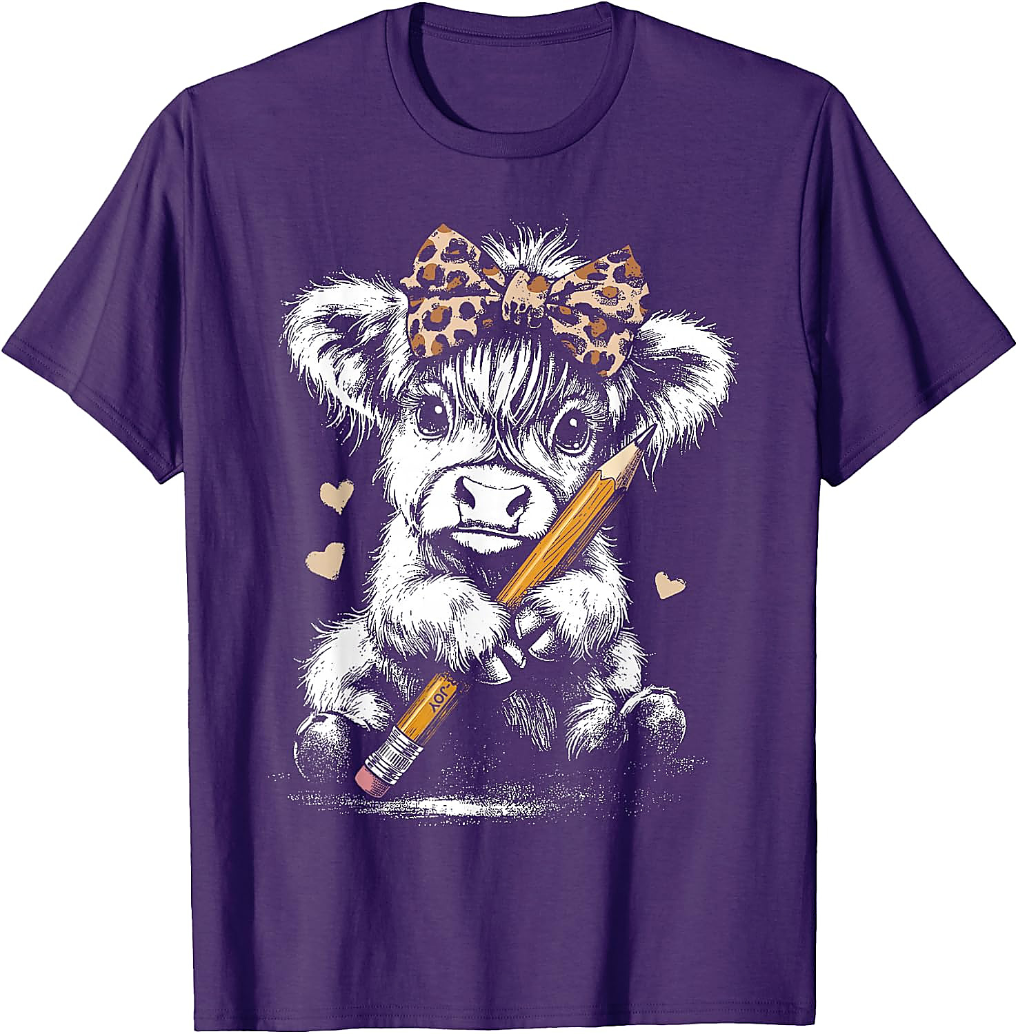 Highland Cow Teacher T-Shirt | Cute Back to School Tee