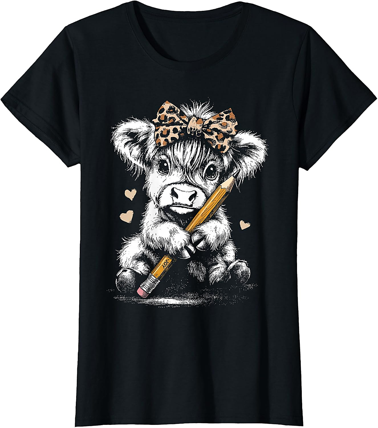 Highland Cow Teacher T-Shirt | Cute Back to School Tee