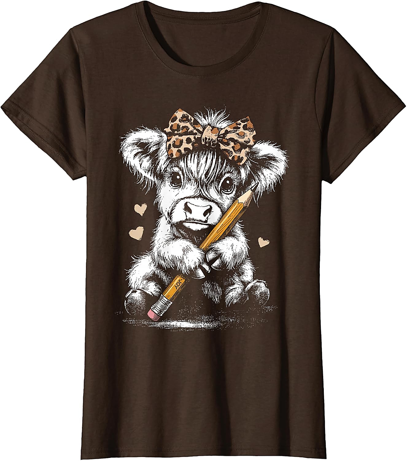 Highland Cow Teacher T-Shirt | Cute Back to School Tee