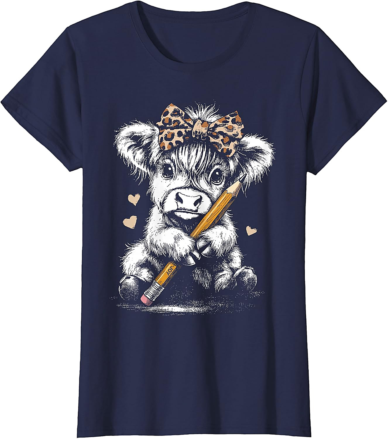 Highland Cow Teacher T-Shirt | Cute Back to School Tee