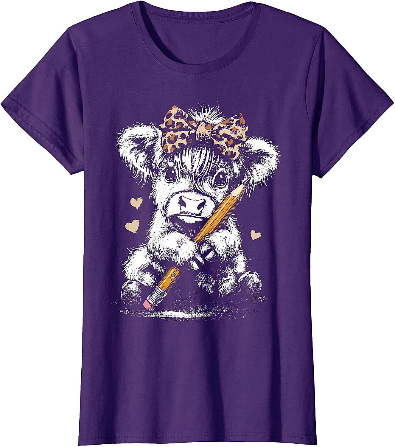 Highland Cow Teacher T-Shirt | Cute Back to School Tee