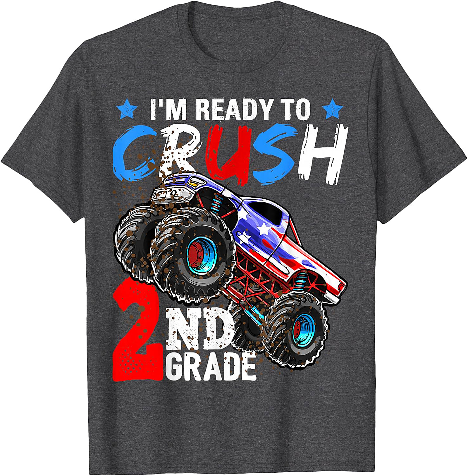 Monster Truck 'Ready to Crush 2nd Grade' Back to School Tee