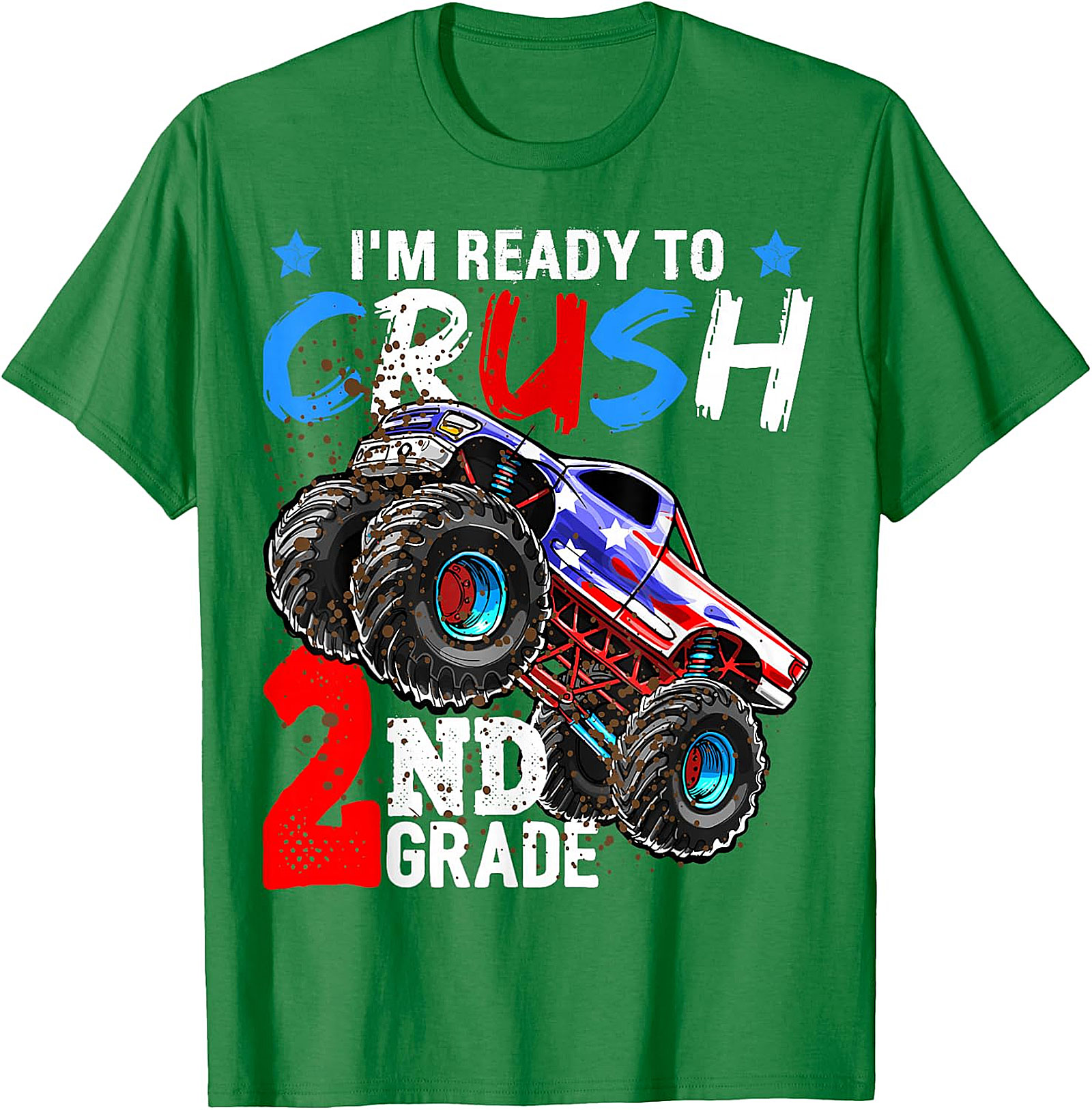 Monster Truck 'Ready to Crush 2nd Grade' Back to School Tee