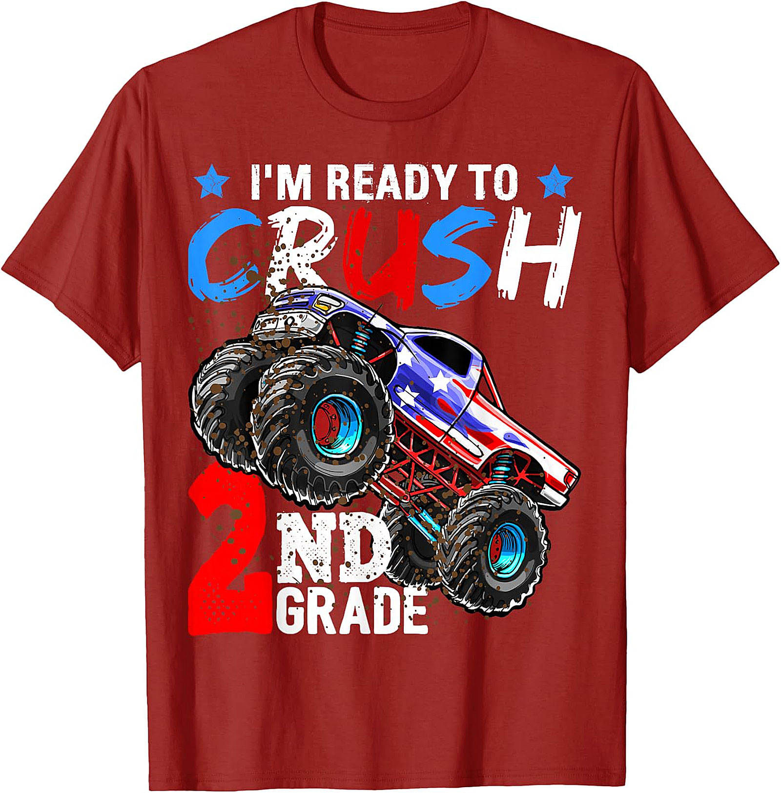 Monster Truck 'Ready to Crush 2nd Grade' Back to School Tee